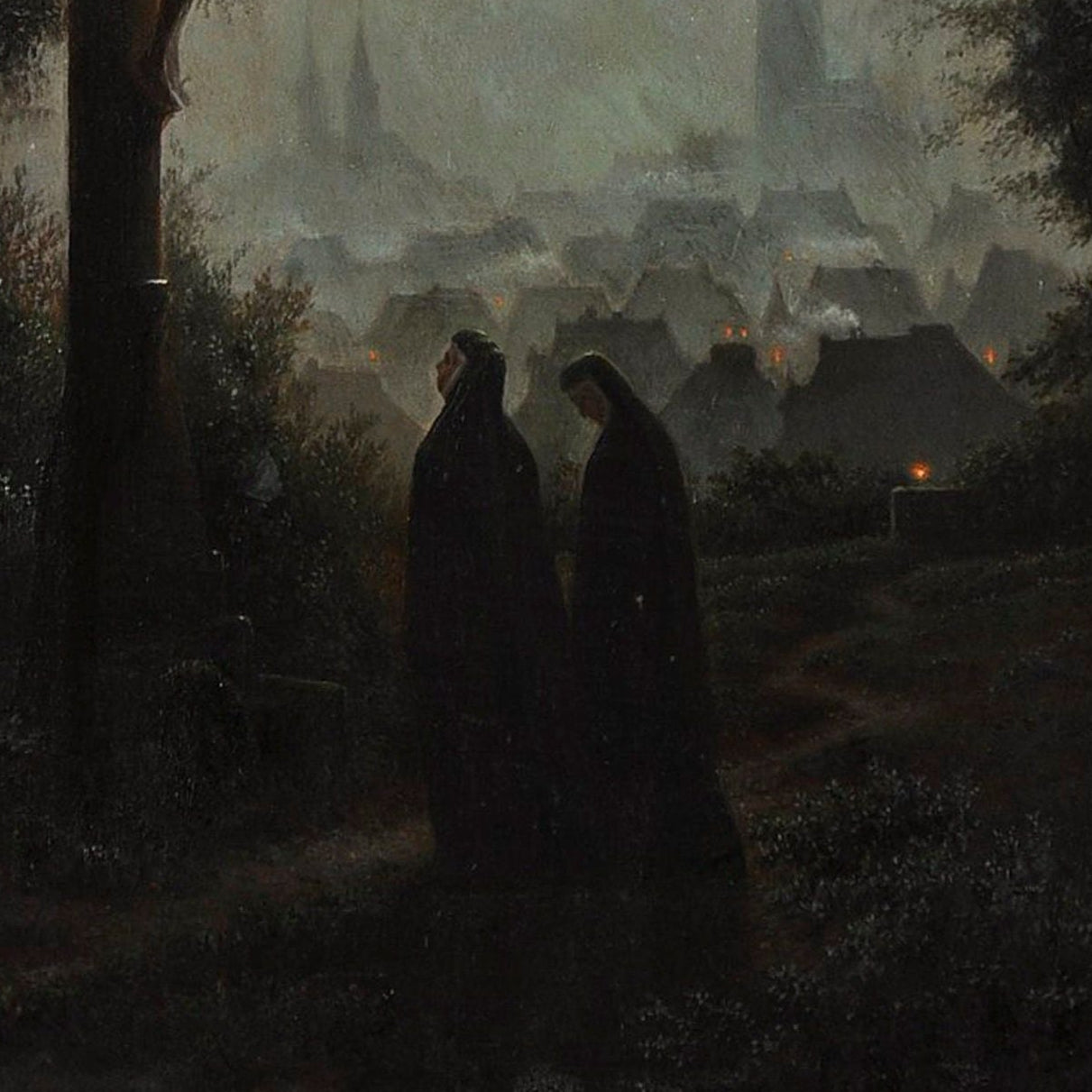The Crucifix by Moonlight | Gustav Amberger | 1870