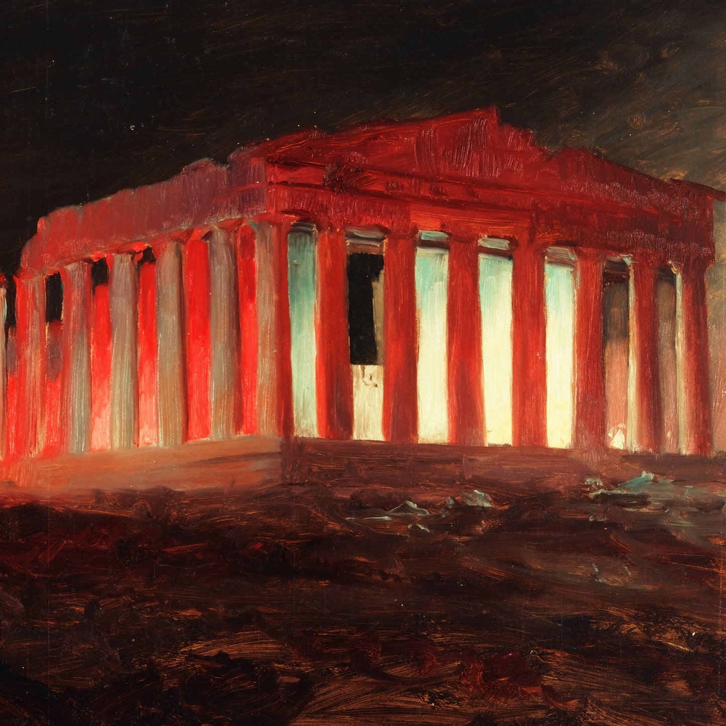 Parthenon (Illuminated Night View) | Frederic Edwin Church | 1869