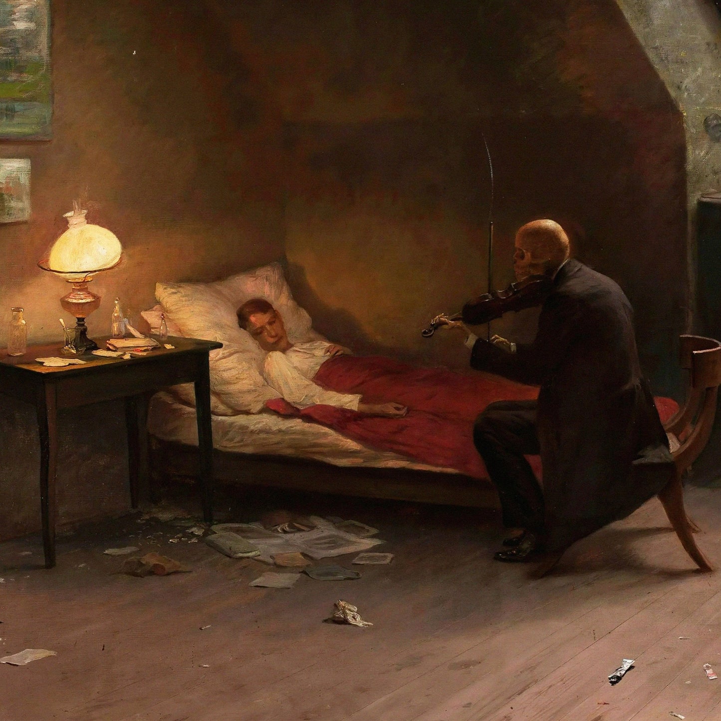 The Artist's Death | Zygmunt Andrychiewicz | 1901