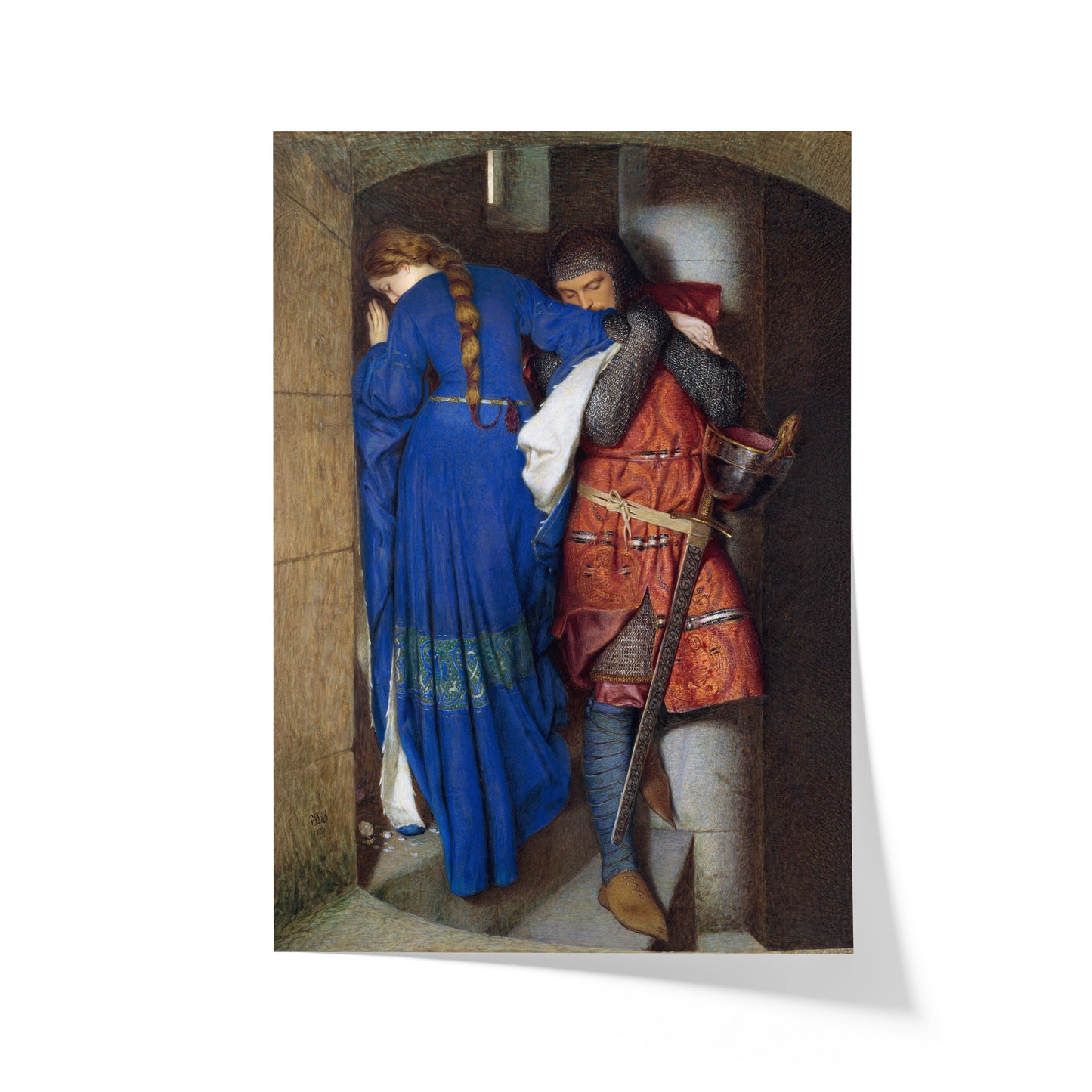 The Meeting on the Turret Stairs | Frederic William Burton | 1864