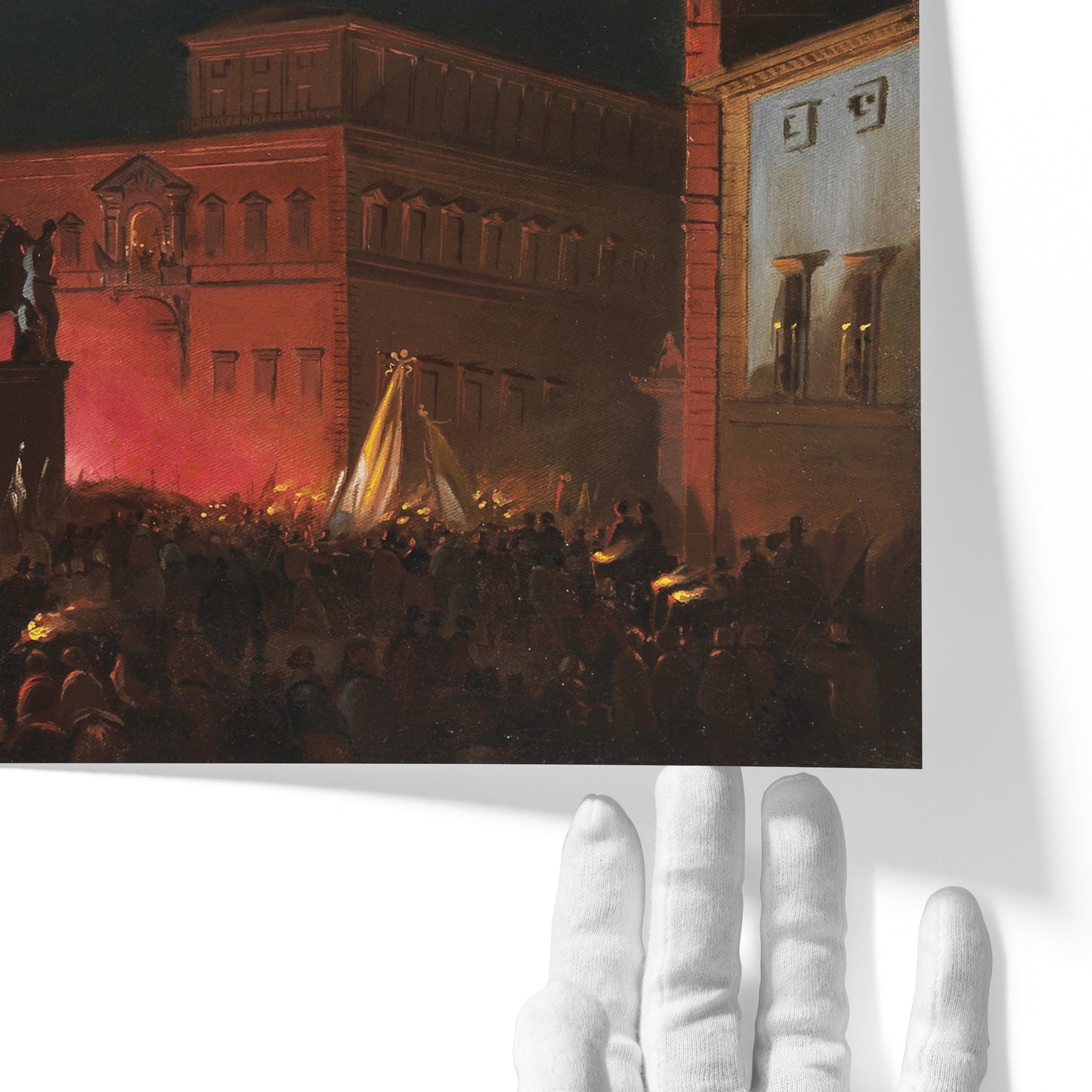 Blessing of Pius IX from the Quirinale at Night | Ippolito Caffi | 1848
