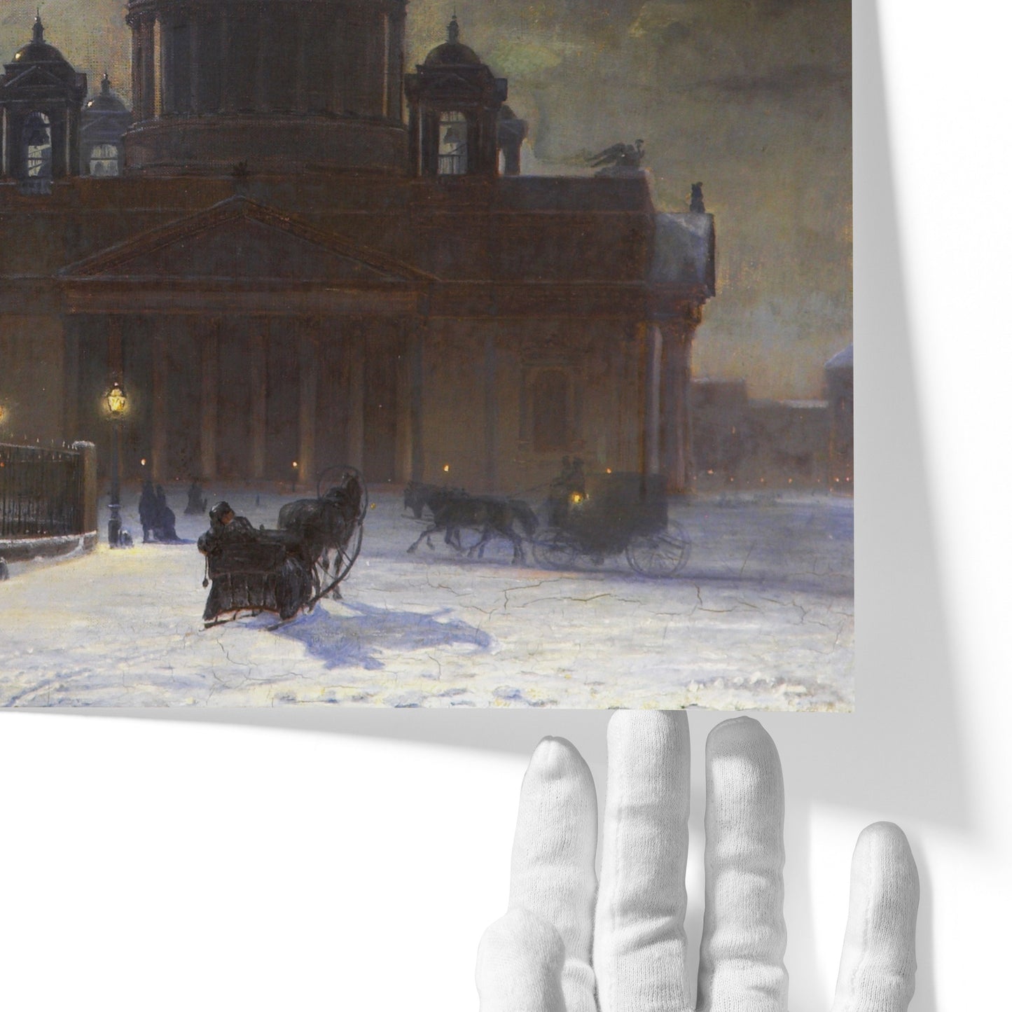 View of the monument to Peter I on the Senate Square in St. Petersburg | Vasily Surikov | 1870