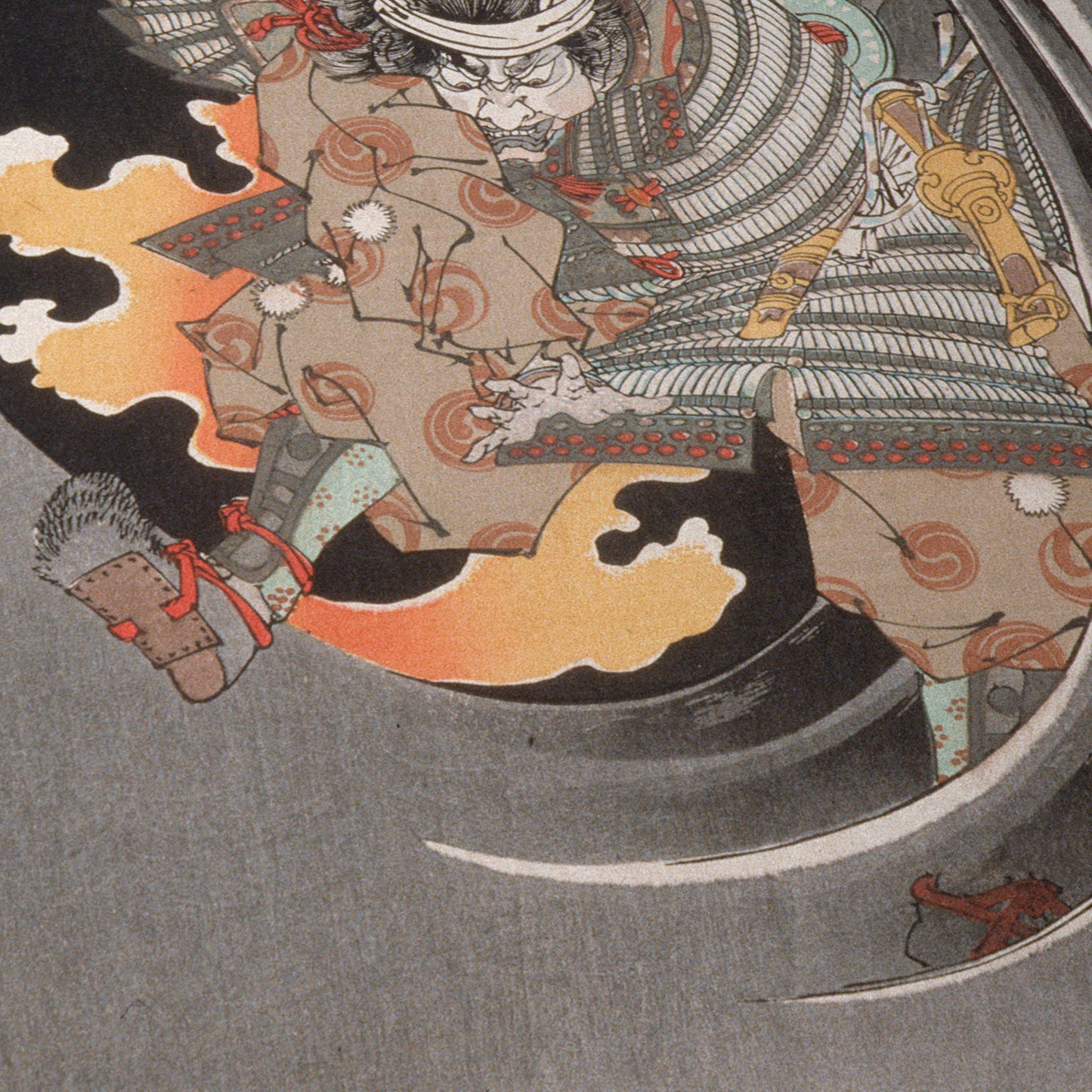 Ghost of Genta Yoshihira Taking Revenge | Tsukioka Yoshitoshi | 1889