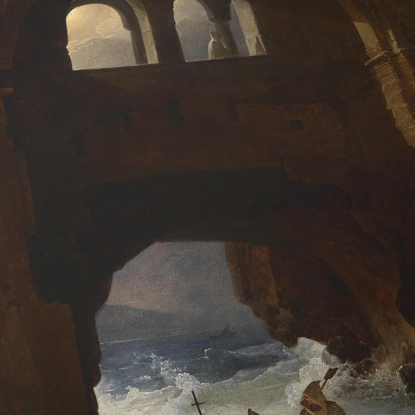 Monks in a Monastery Courtyard | Franz Ludwig Catel | 1856