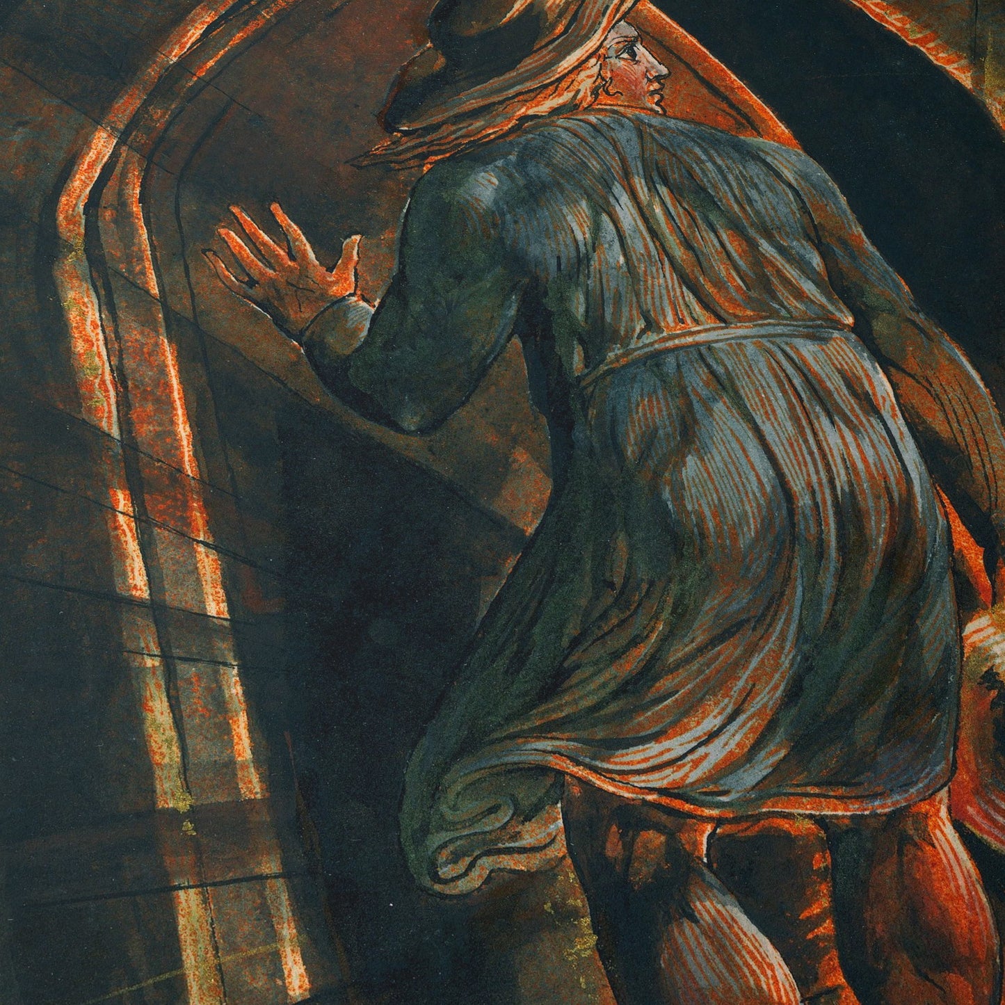 Los Entering the Grave | William Blake | 1804-20