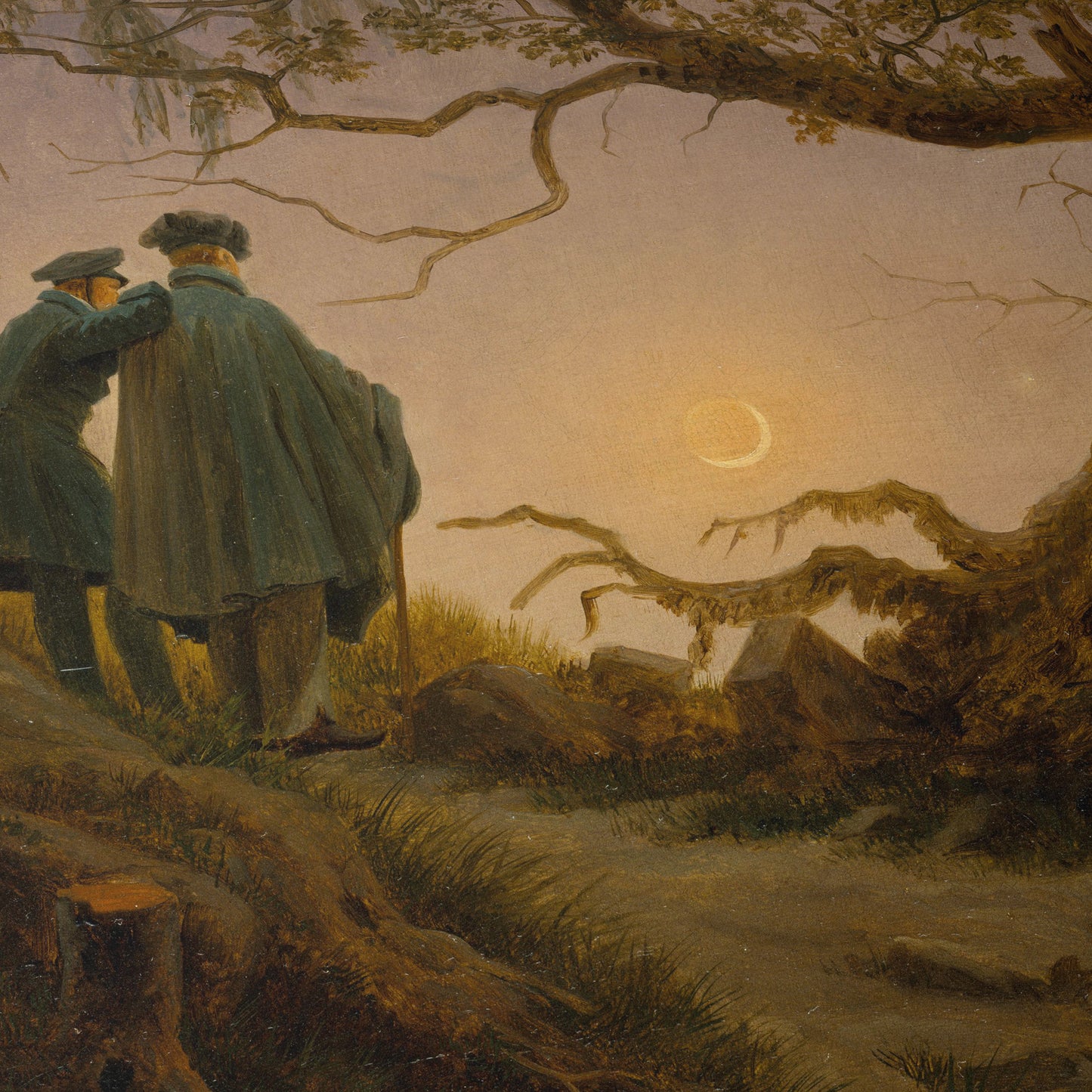 Two Men Contemplating the Moon | Caspar David Friedrich | 1819-20