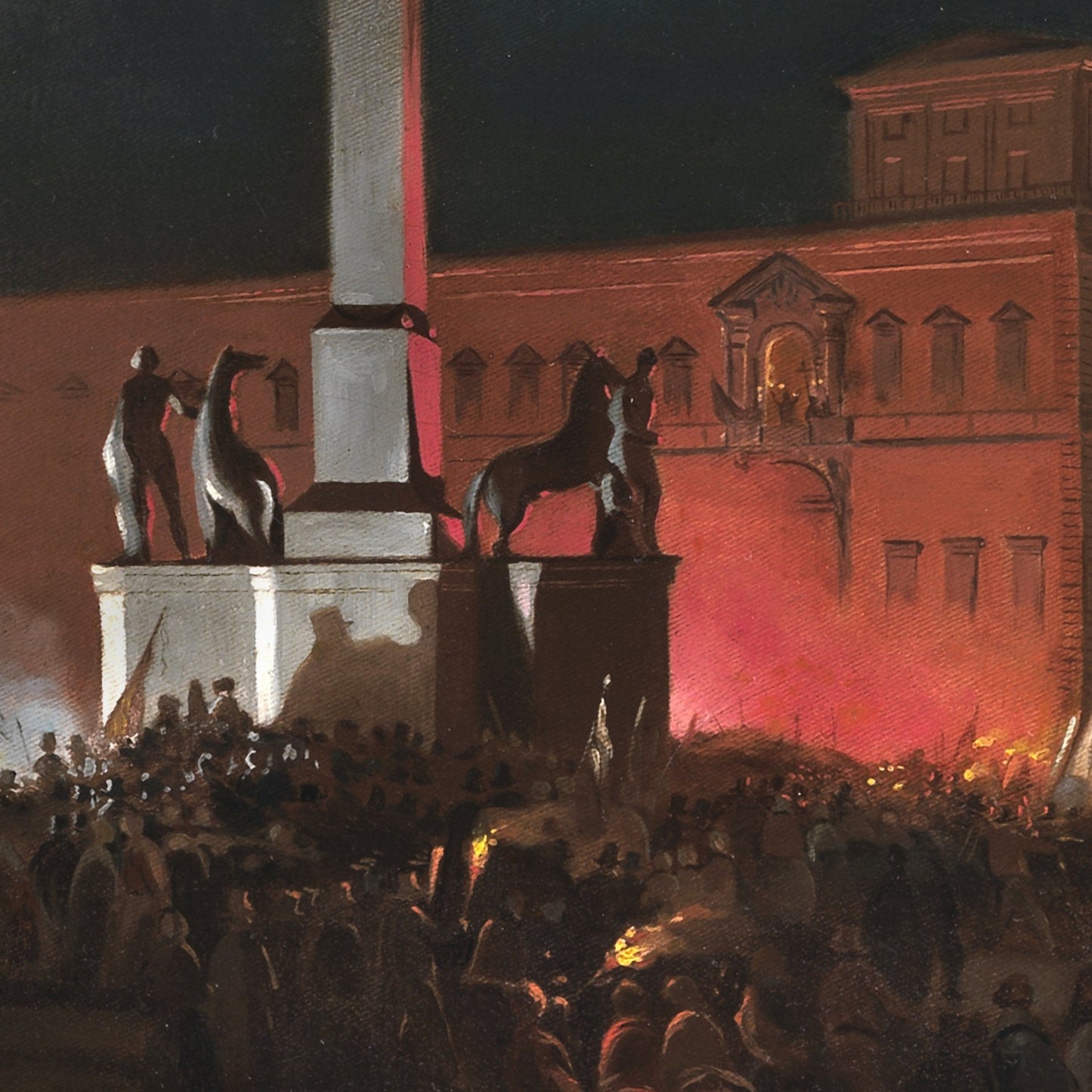 Blessing of Pius IX from the Quirinale at Night | Ippolito Caffi | 1848