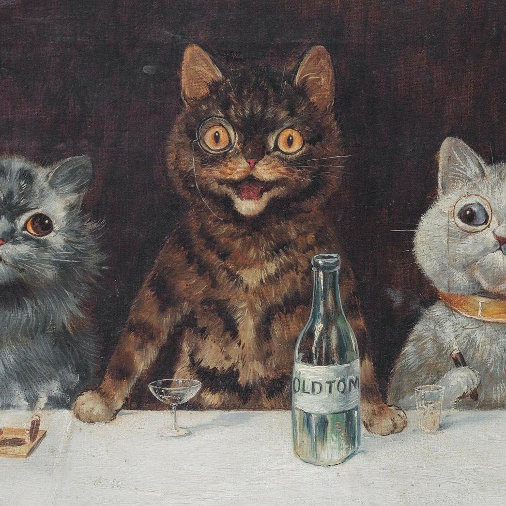 The Bachelor Party | Louis Wain | c. 1939