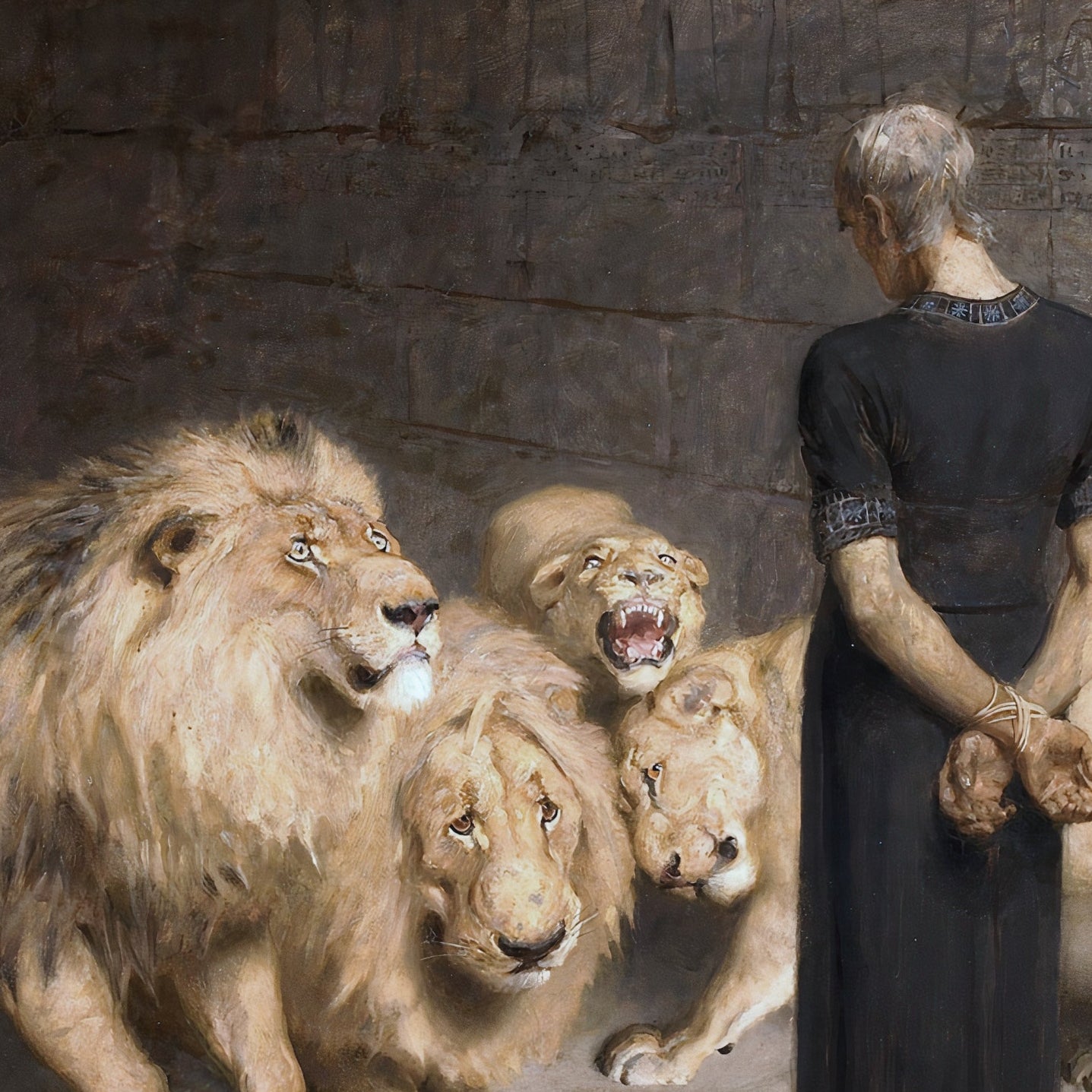 Daniel in the Lion's Den | Briton Rivière | 1872