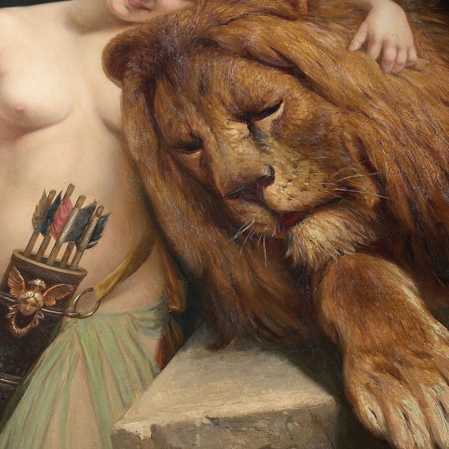 The Goddess Diana with a Lion | Angelo Graf von Courten | 1848