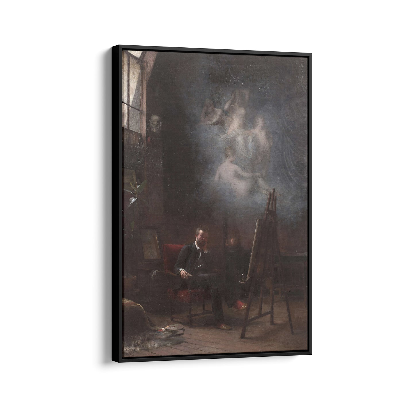 The Artist Dreaming in His Workshop | Emile Louis Foubert | 1886
