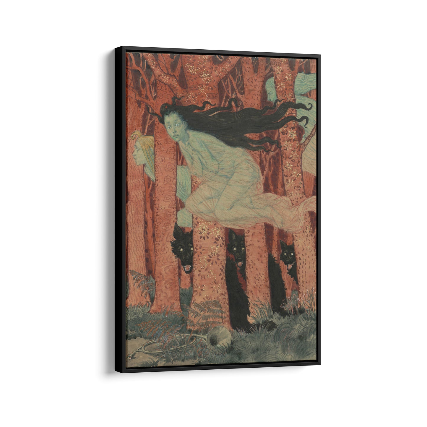 Three Witches and Three Wolves | Eugène Grasset | 1900