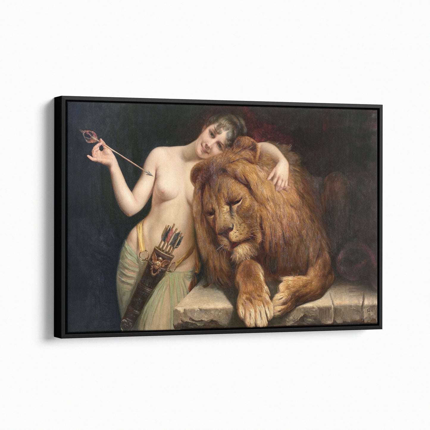 The Goddess Diana with a Lion | Angelo Graf von Courten | 1848