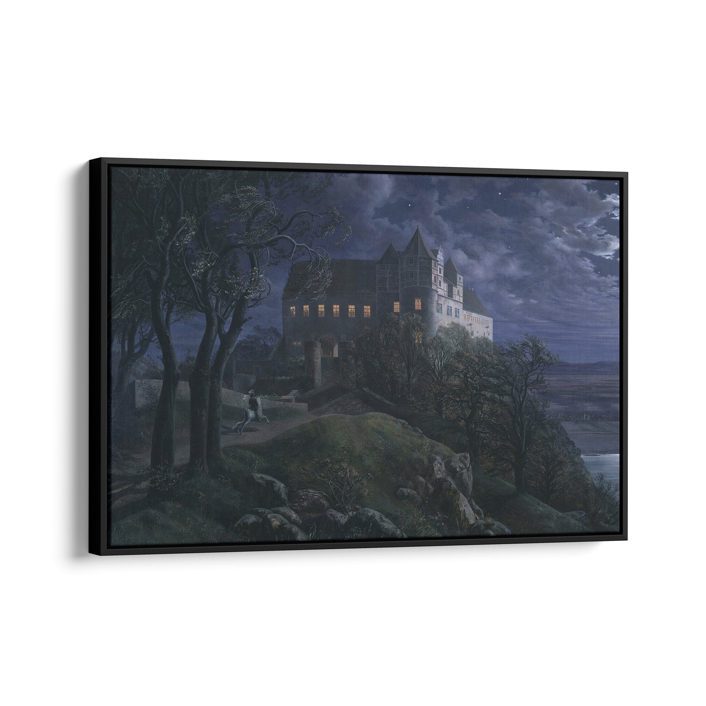 Scharfenberg Castle at Night | Ernst Ferdinand Oehme | 1827