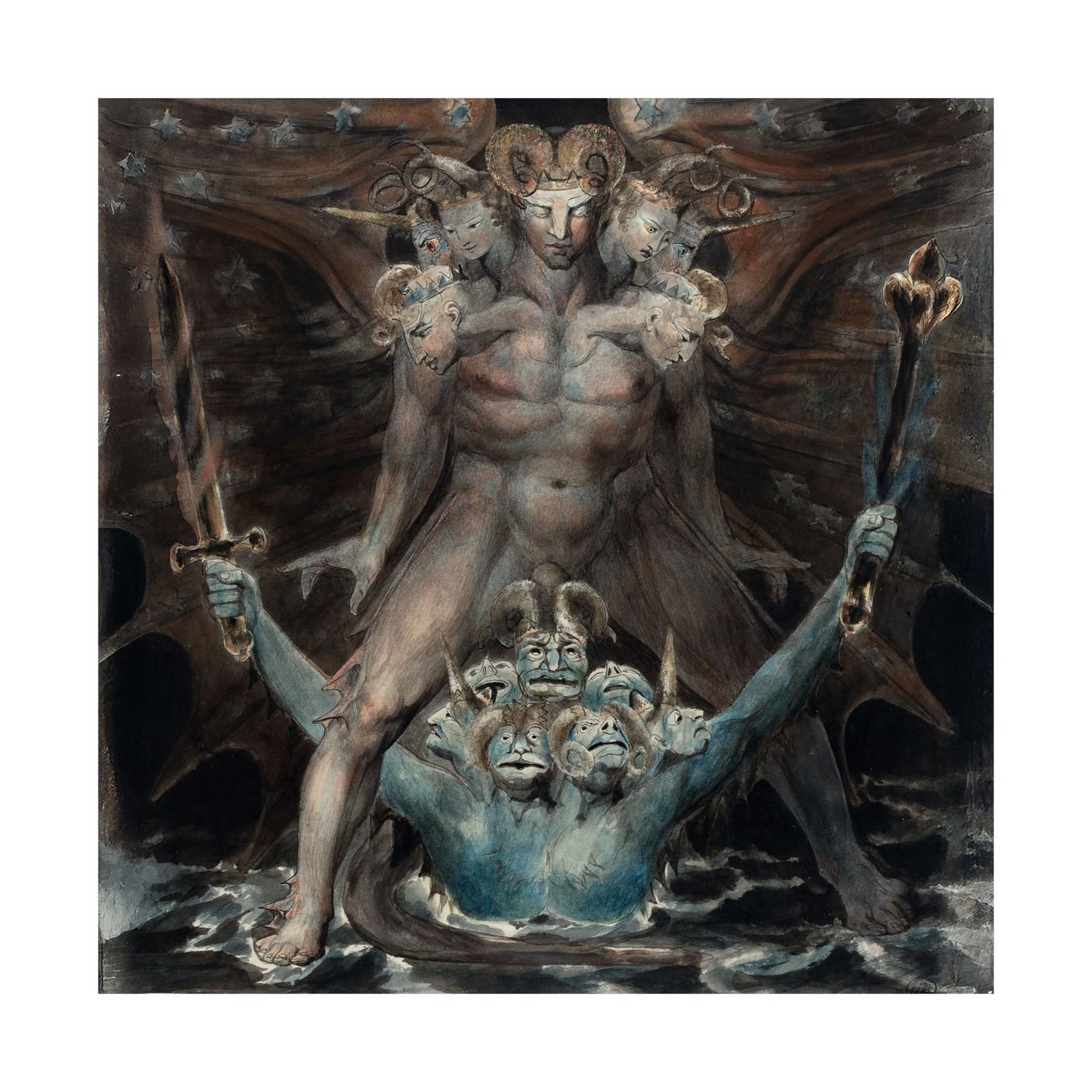 The Great Red Dragon and the Beast from the Sea | William Blake | 1805