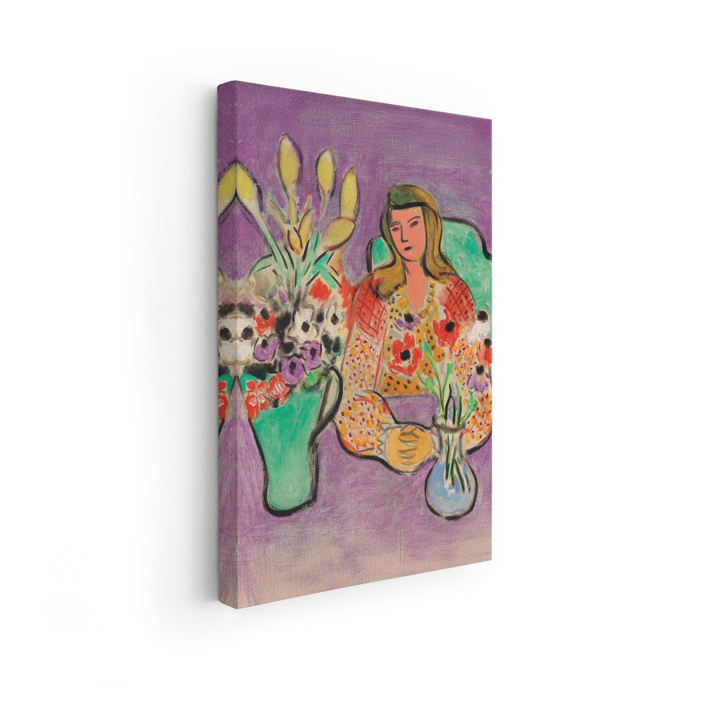 Young Girl with Anemones on Purple Background | Henri Matisse | 1944