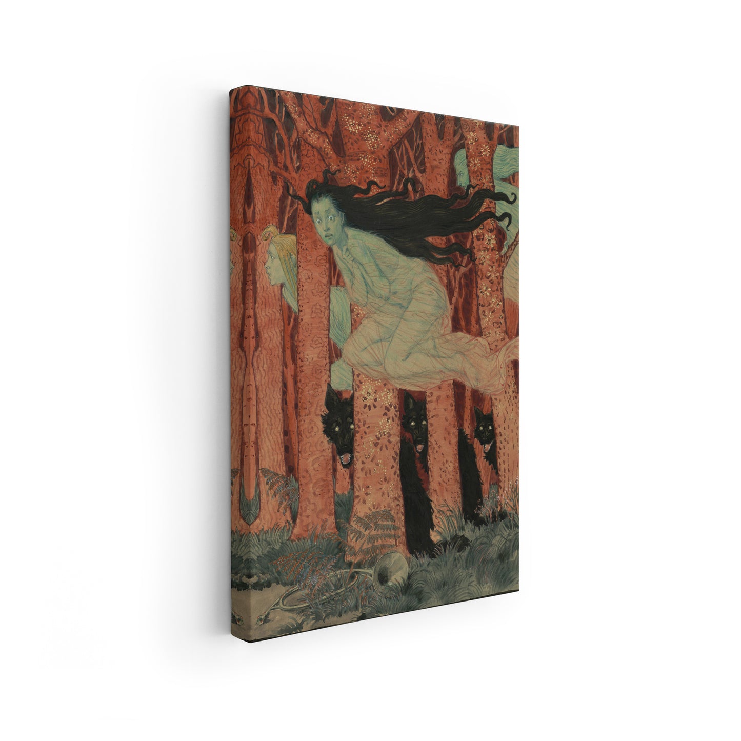 Three Witches and Three Wolves | Eugène Grasset | 1900