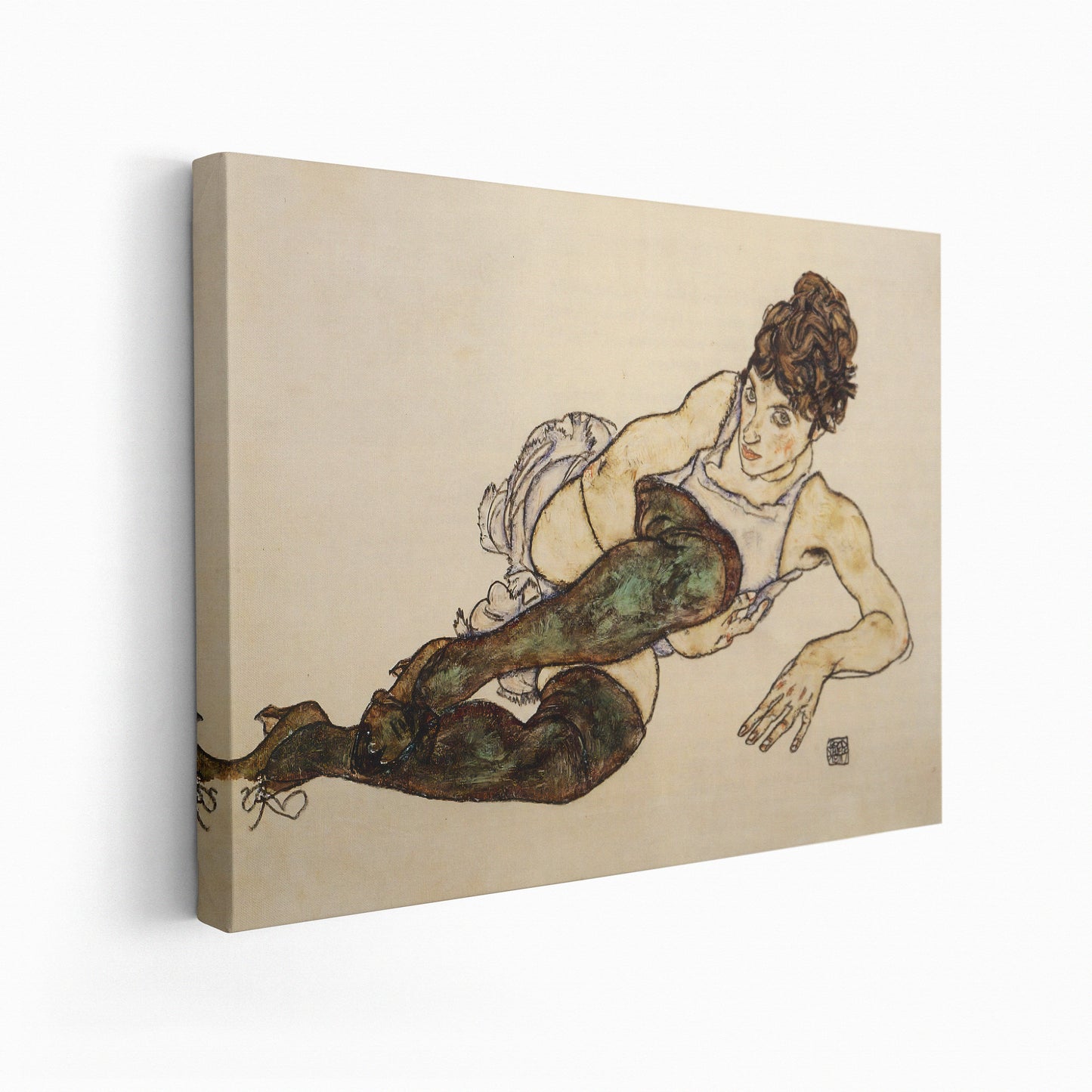 Reclining Woman with Green Stockings | Egon Schiele | 1917