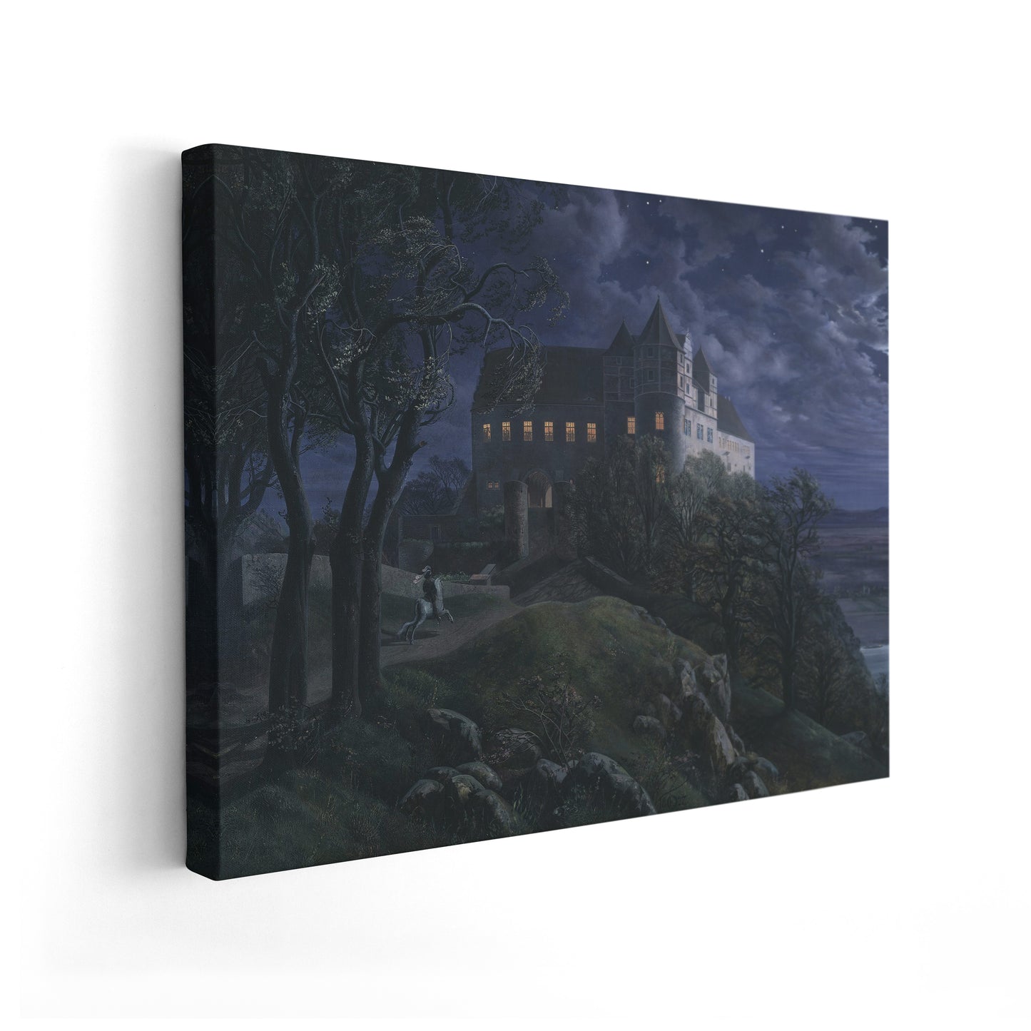 Scharfenberg Castle at Night | Ernst Ferdinand Oehme | 1827