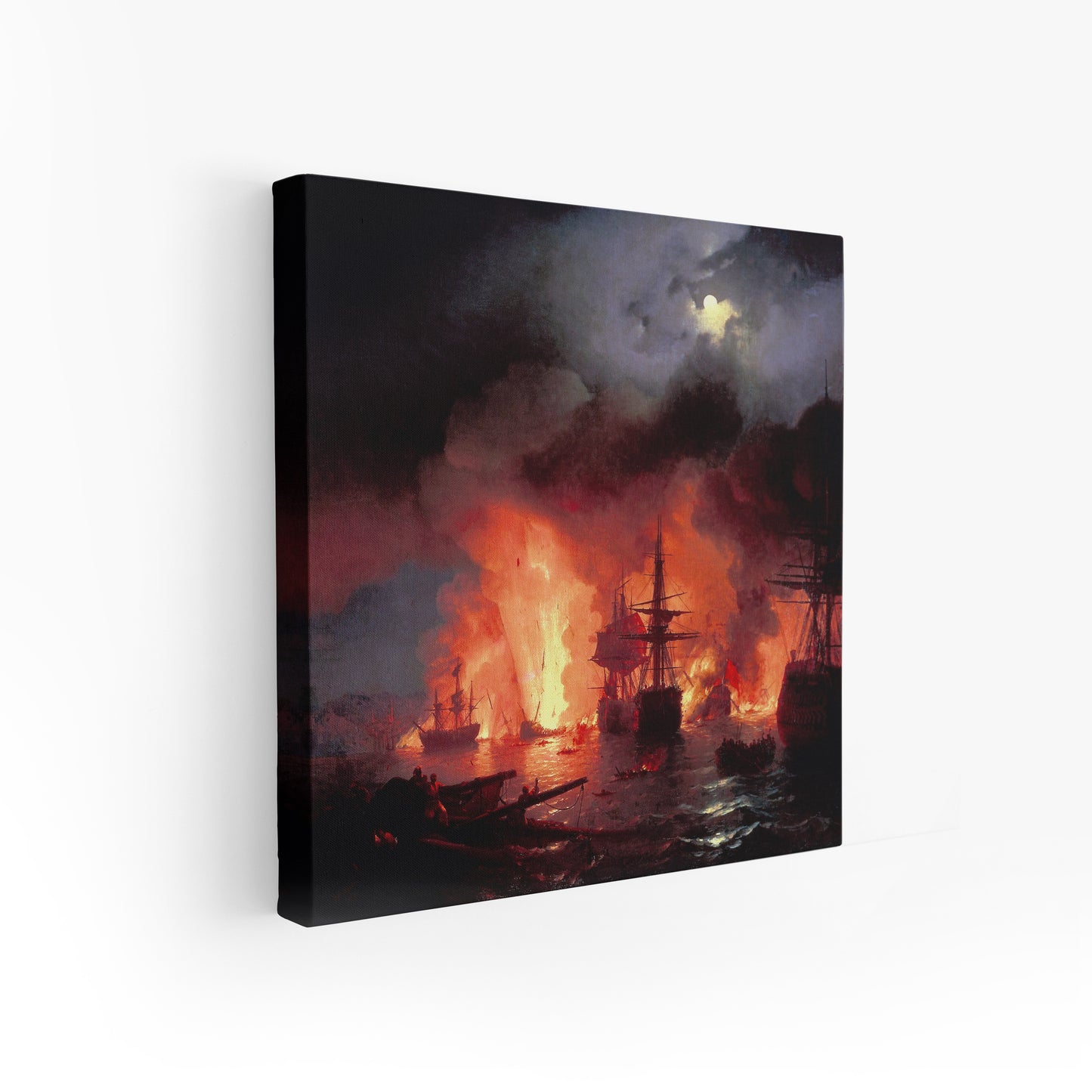 Battle of Çesme at Night | Ivan Aivazovski | 1848