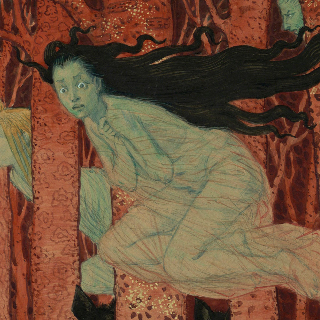 Three Witches and Three Wolves | Eugène Grasset | 1900