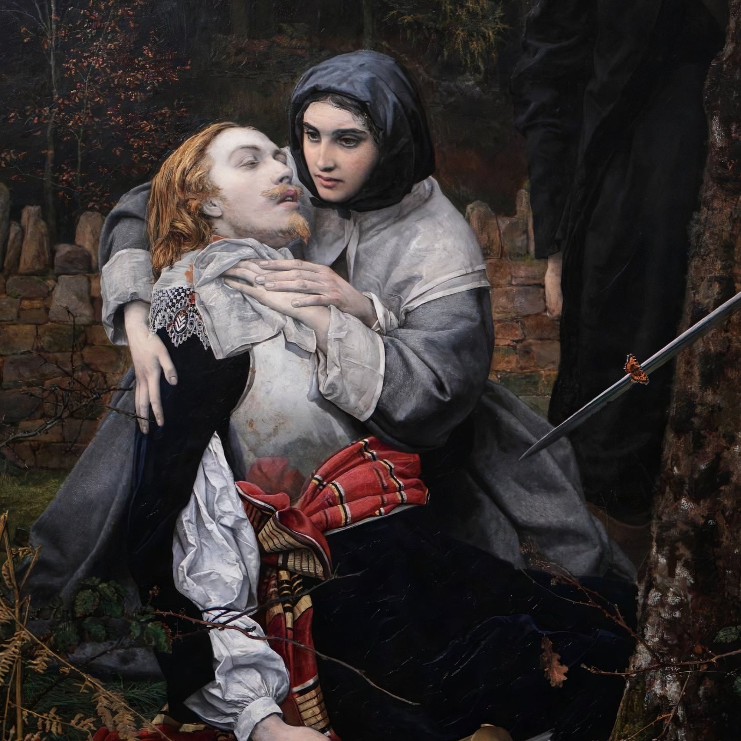 The Wounded Cavalier | William Shakespeare Burton | 1855