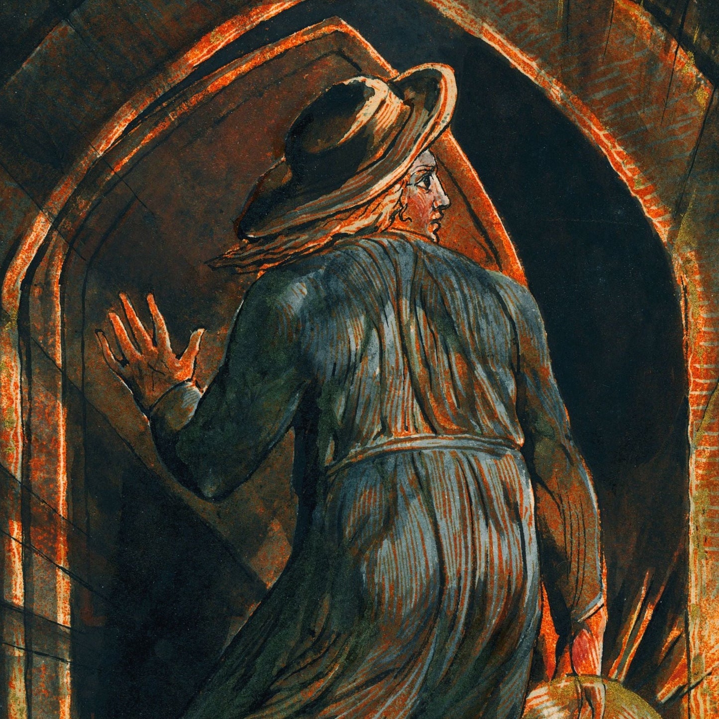 Los Entering the Grave | William Blake | 1804-20