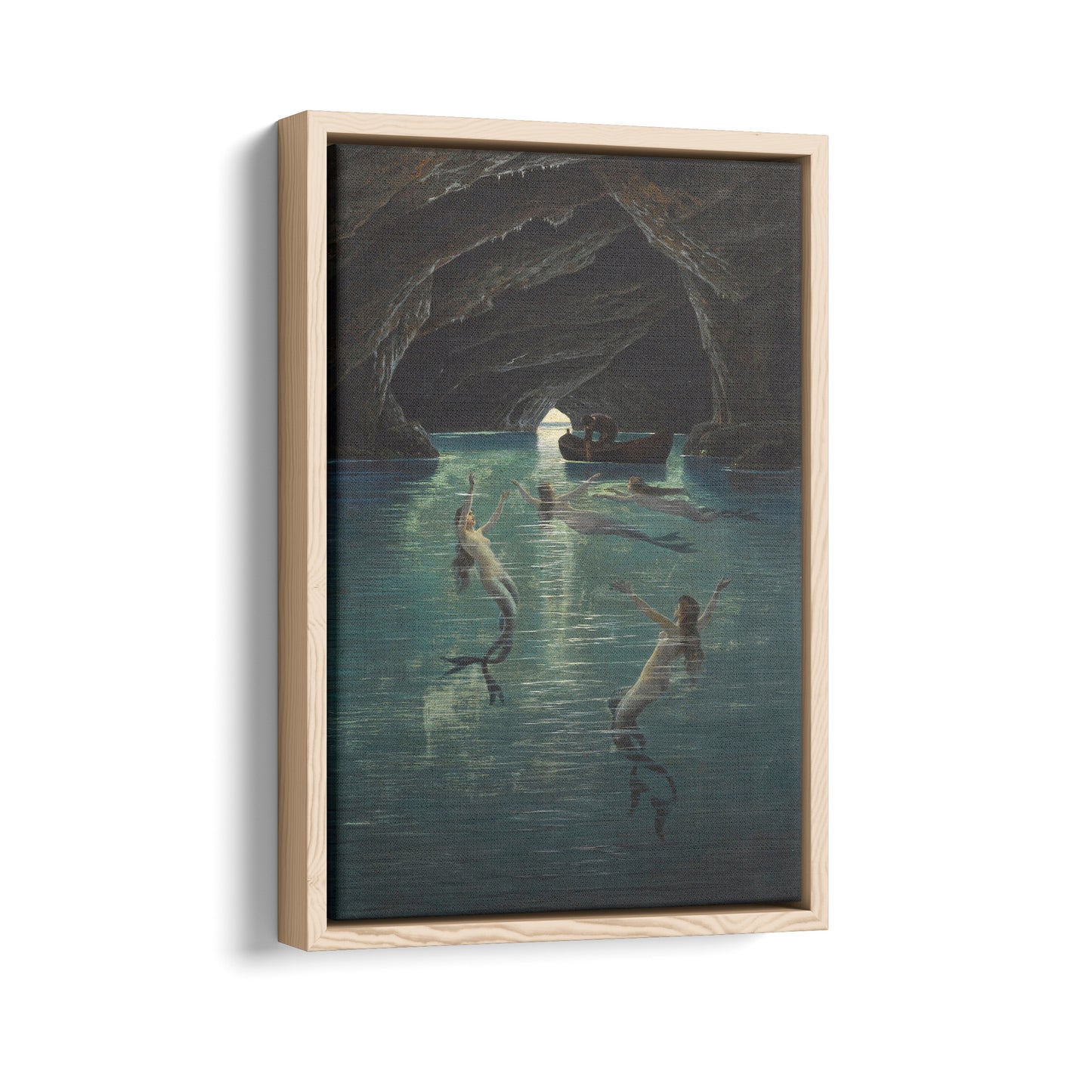 Fisherman and Mermaids in the blue Grotto in Capri | Hermann Corrodi | 20th Century