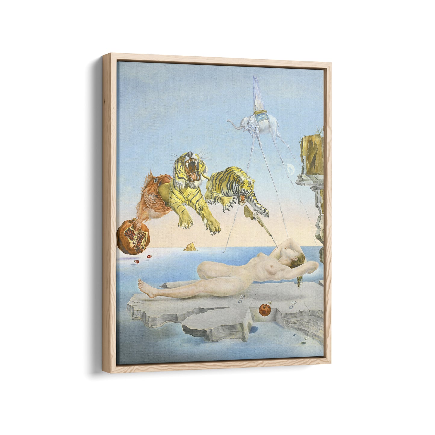 Dream Caused by the Flight of a Bee Around a Pomegranate a Second Before Awakening | Salvador Dalí | 1944