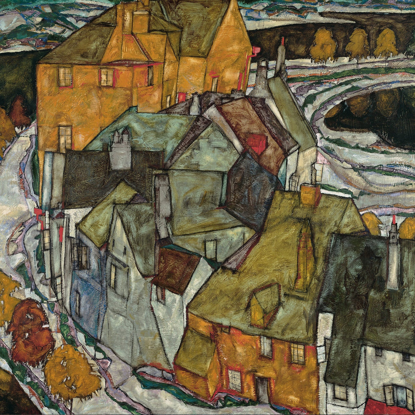 Crescent of Houses II | Egon Schiele | 1914