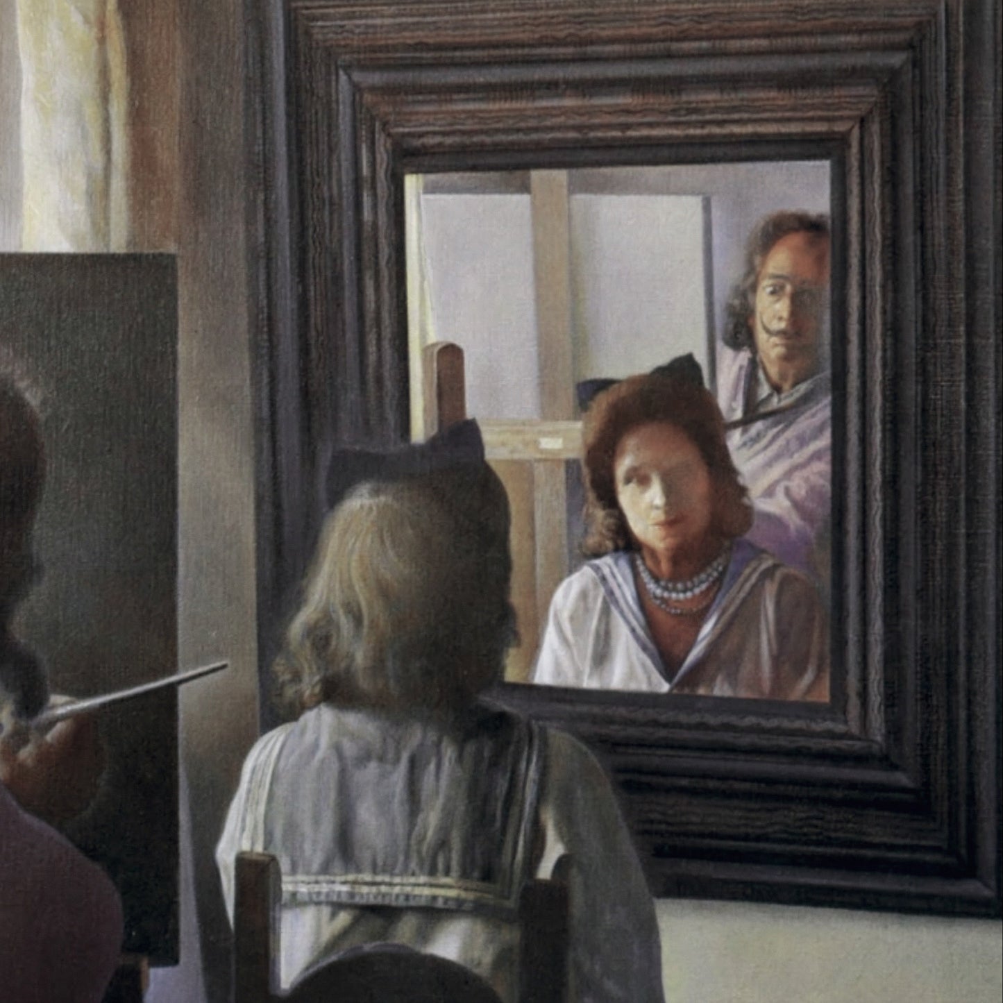 Dalí Seen from the Back Painting Gala from the Back Eternalised by Six Virtual Corneas Provisionally Reflected by Six Real Mirrors | Salvador Dali | 1972-73