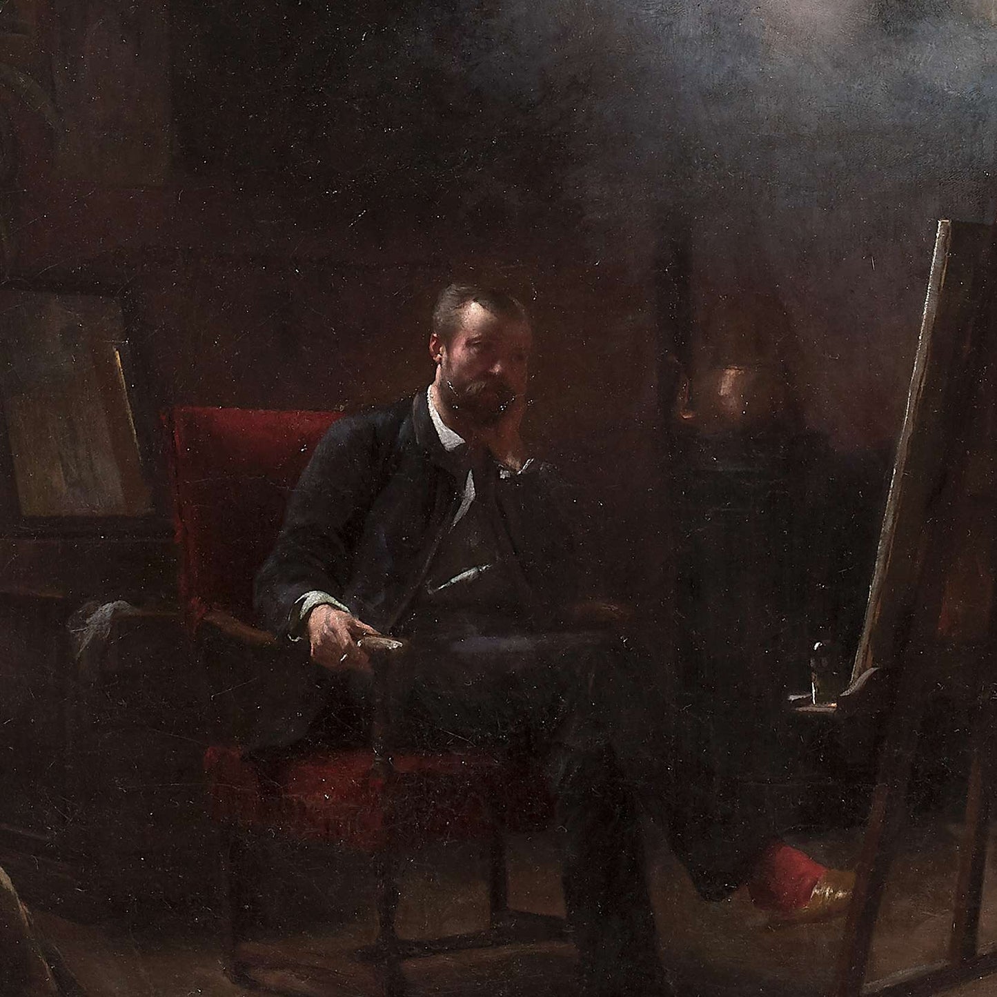 The Artist Dreaming in His Workshop | Emile Louis Foubert | 1886