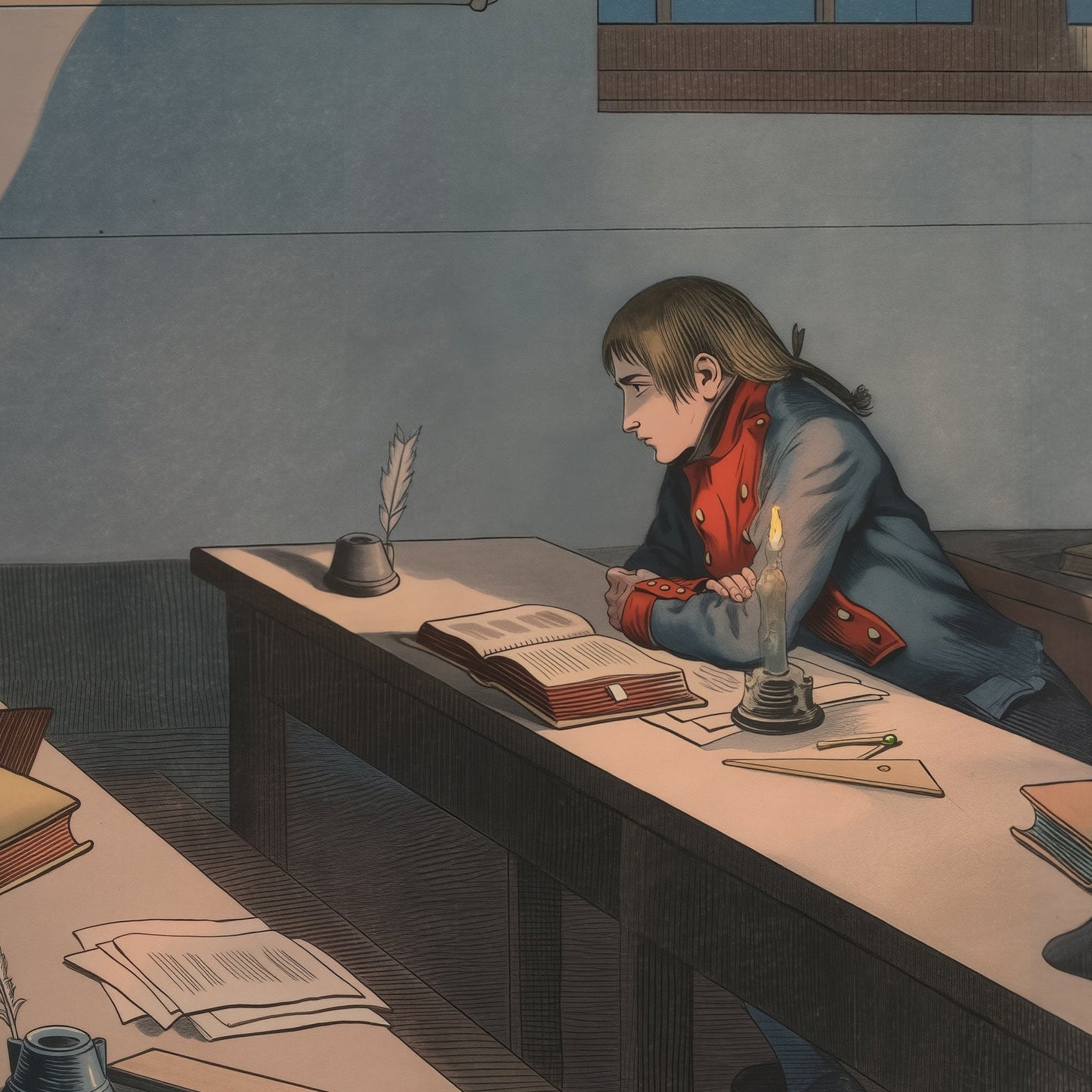 Napoleon Bonaparte Studying at the Military Academy at Brienne-le-Chateau | Jacques Marie Gaston Onfroy de Bréville | c. 1780