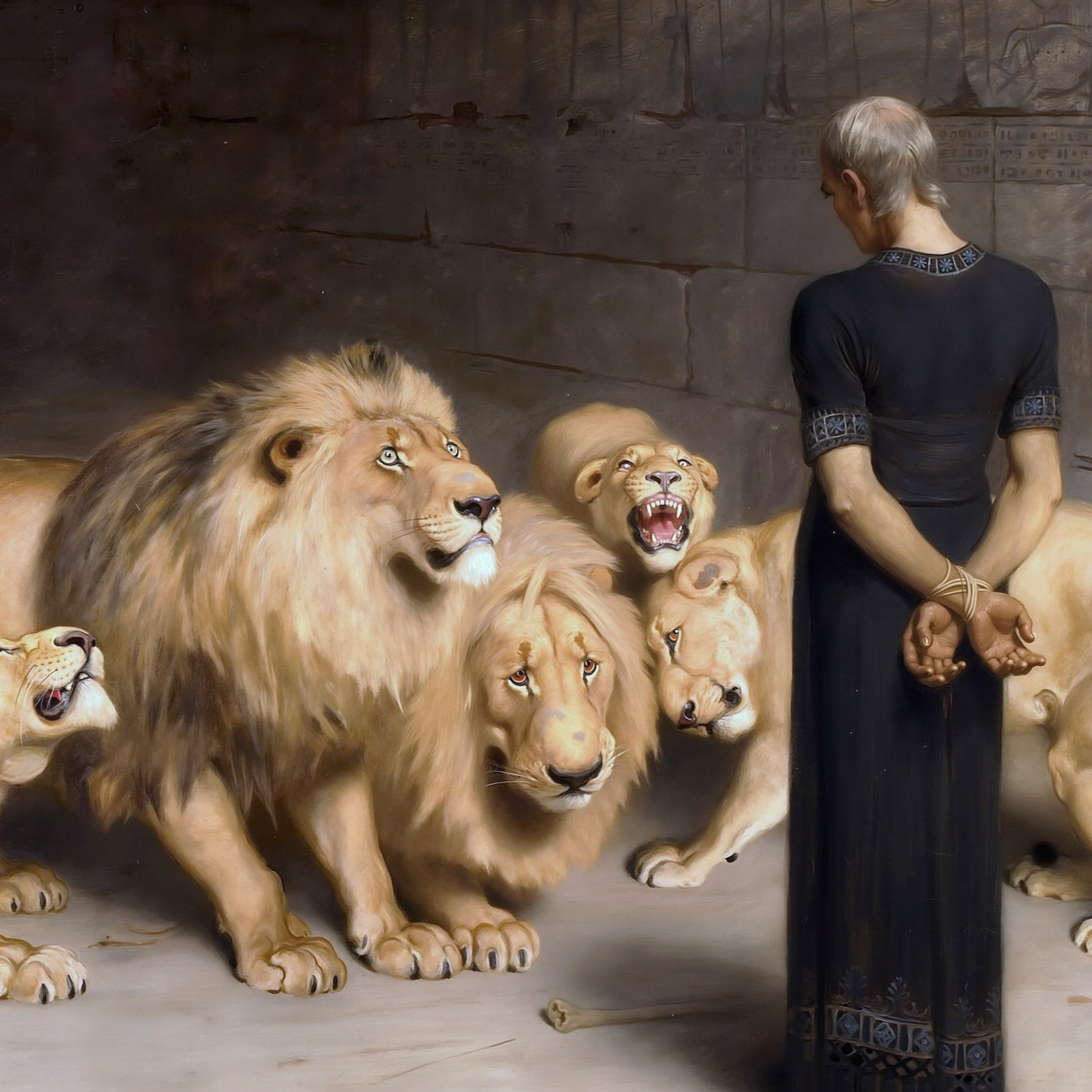 Daniel in the Lion's Den | Briton Rivière | 1872