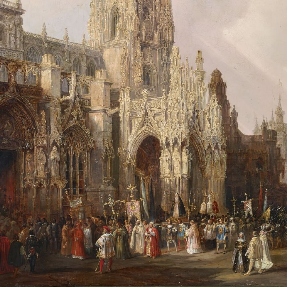 A Procession in the Cathedral of Oviedo | Genaro Pérez Villaamil | 1837