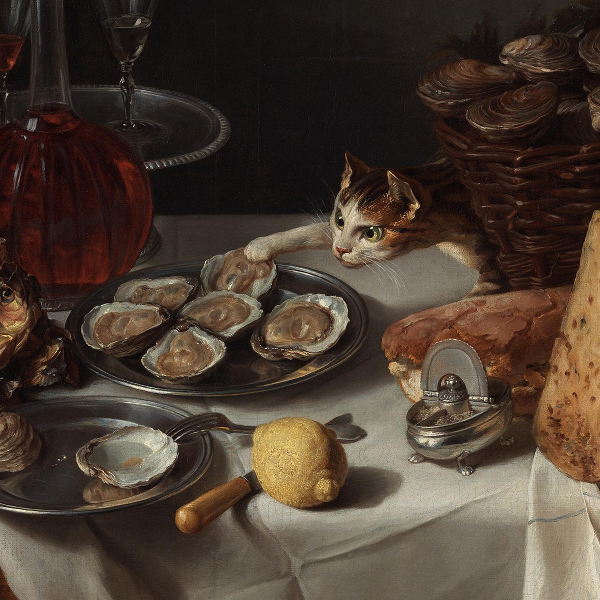 Still Life with Cat | Alexandre-François Desportes | c. 1705