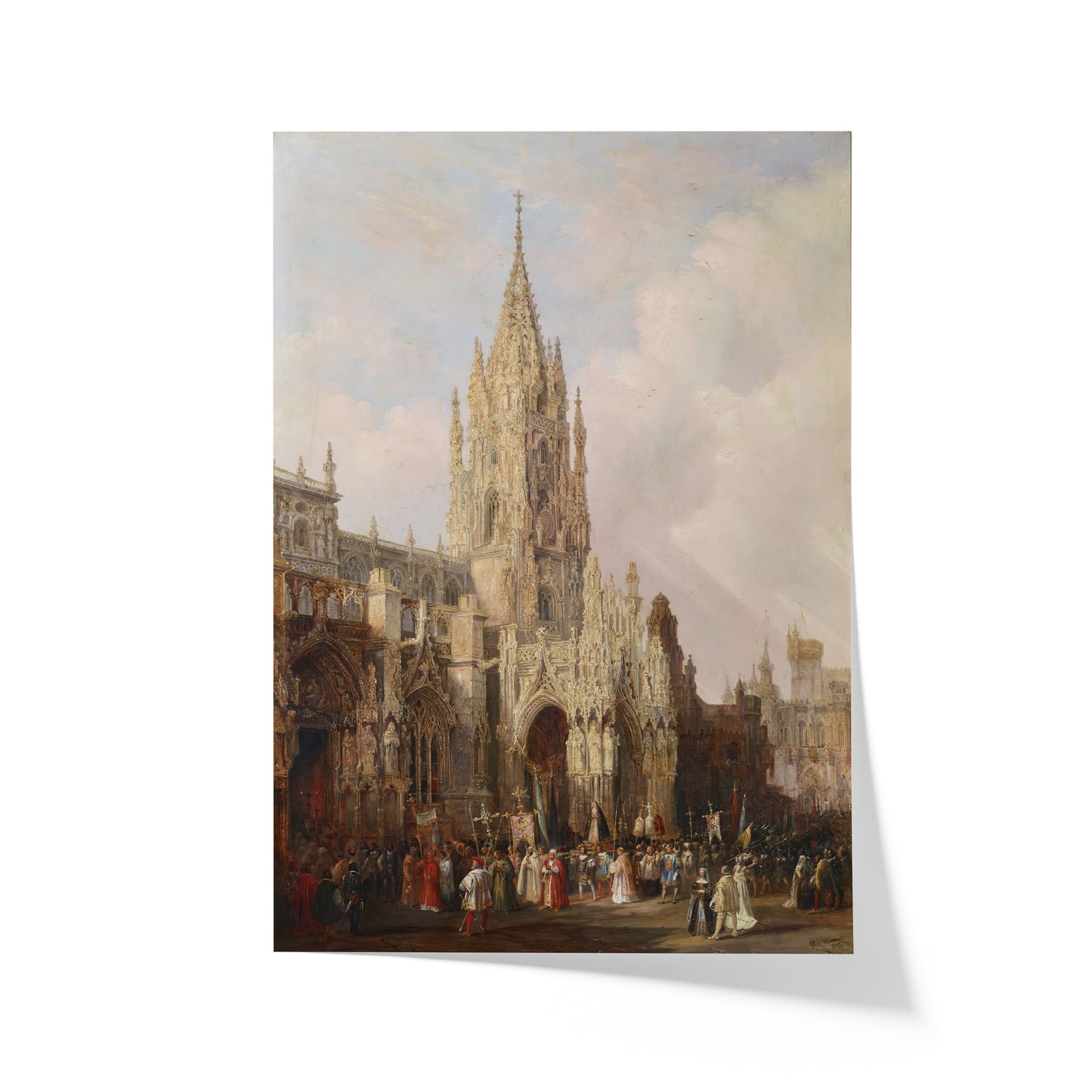 A Procession in the Cathedral of Oviedo | Genaro Pérez Villaamil | 1837