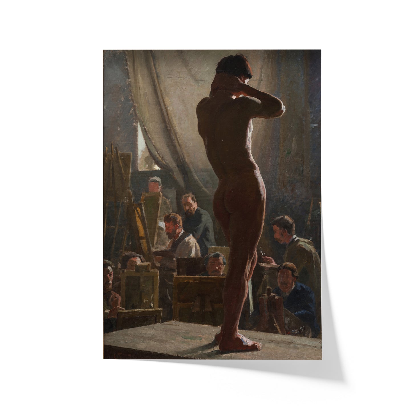Male Nude in the Studio of Bonnat | Laurits Tuxen | 1877
