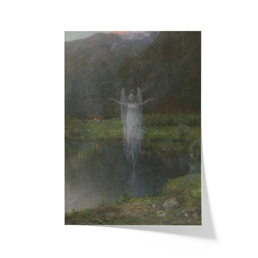 Will-o'-the-wisp at the foot of Monte Civetta in the Dolomites | Teodoro Wolf Ferrari | 1897