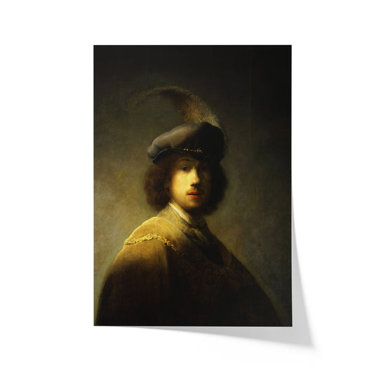 Self-Portrait with Plumed Beret | Rembrandt | 1629