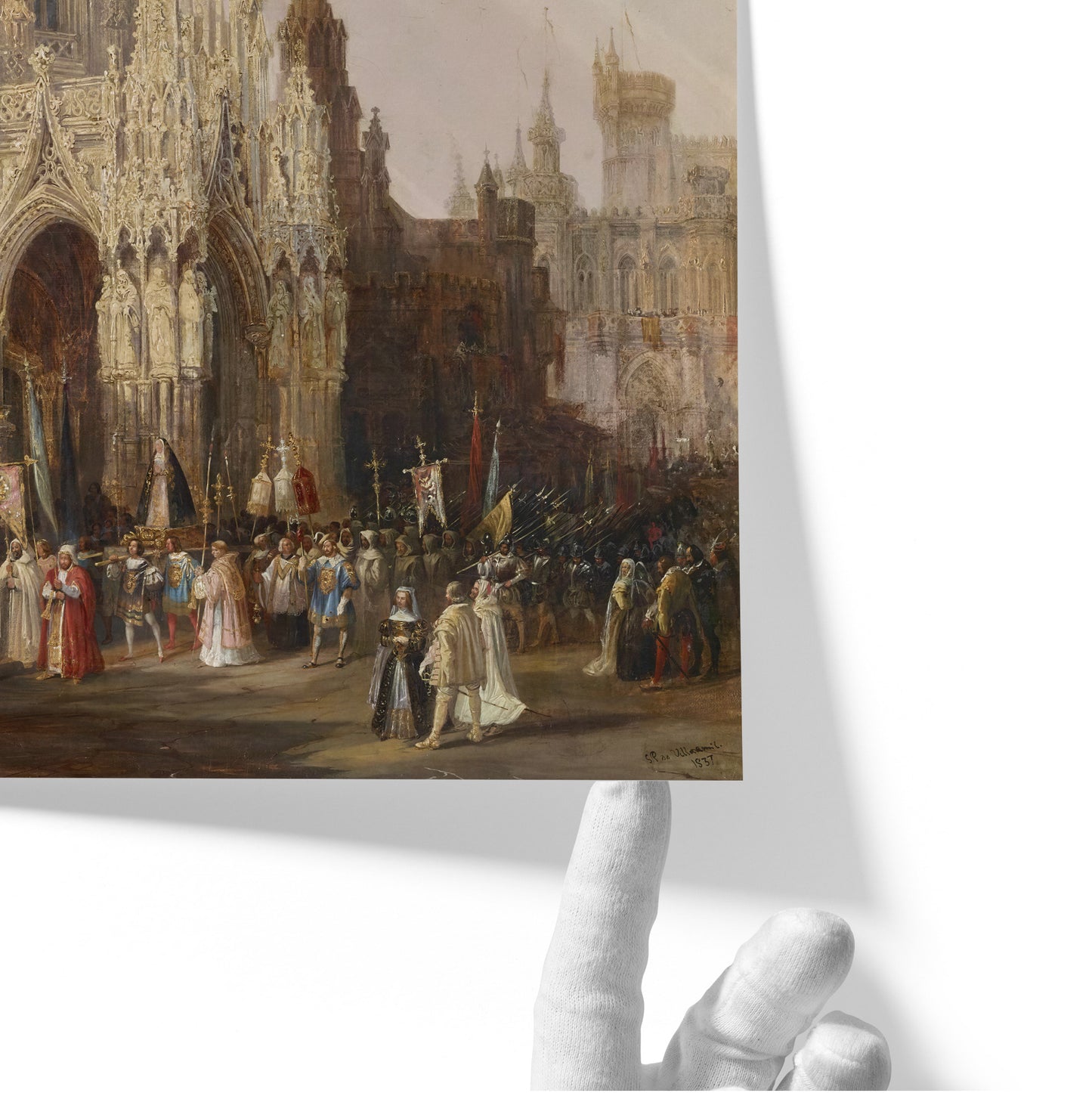 A Procession in the Cathedral of Oviedo | Genaro Pérez Villaamil | 1837