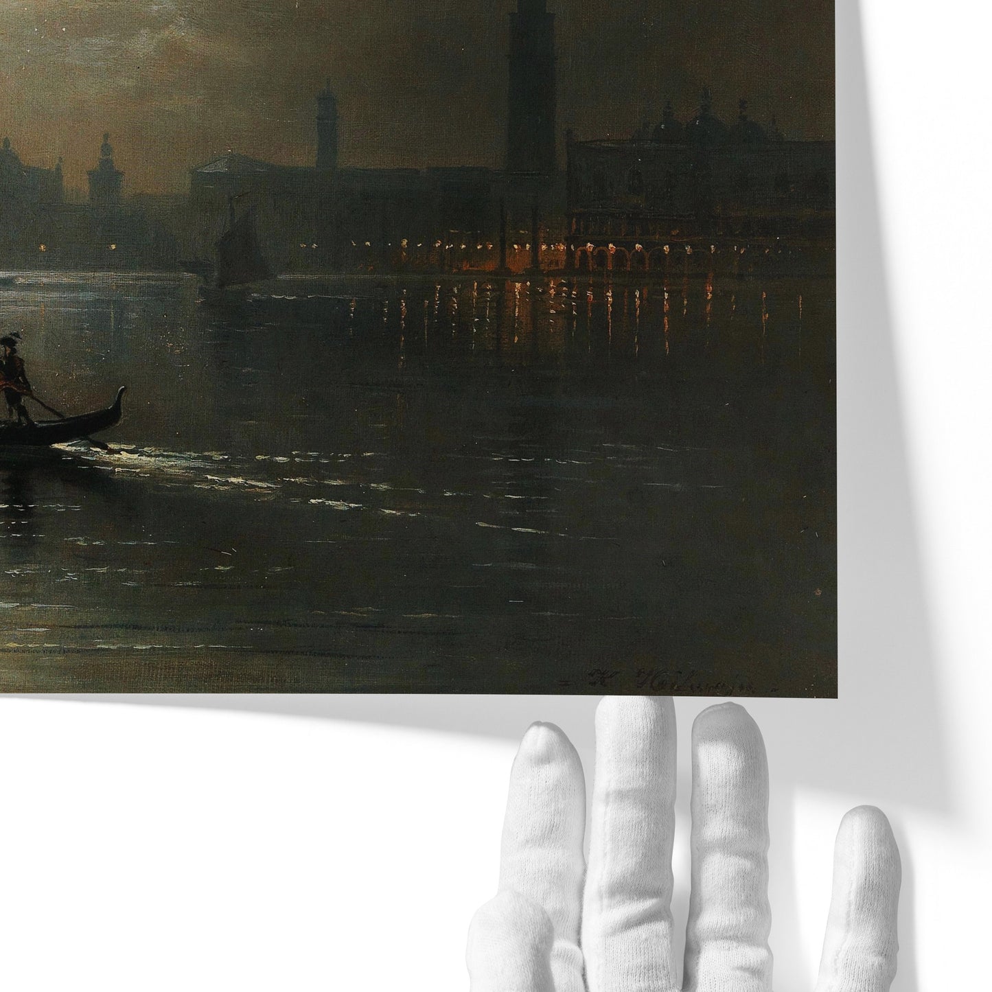 Venice, Full Moon over Santa Maria Salute | Karl Heilmayer | 19th Century