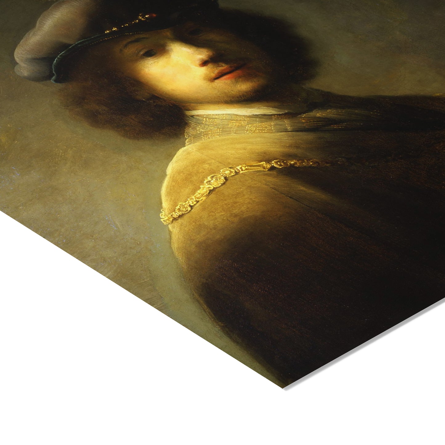 Self-Portrait with Plumed Beret | Rembrandt | 1629