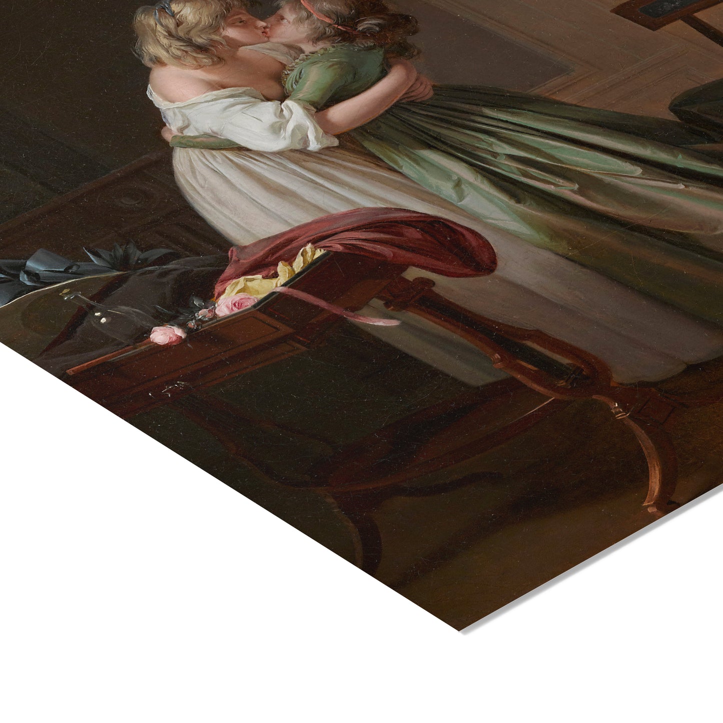 Two Young Women Kissing | Louis-Léopold Boilly | 1790-94