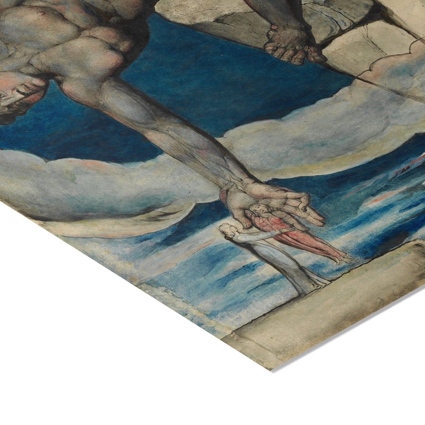 Antaeus Setting Down Dante and Virgil in the Last Circle of Hell | William Blake | 1824-27