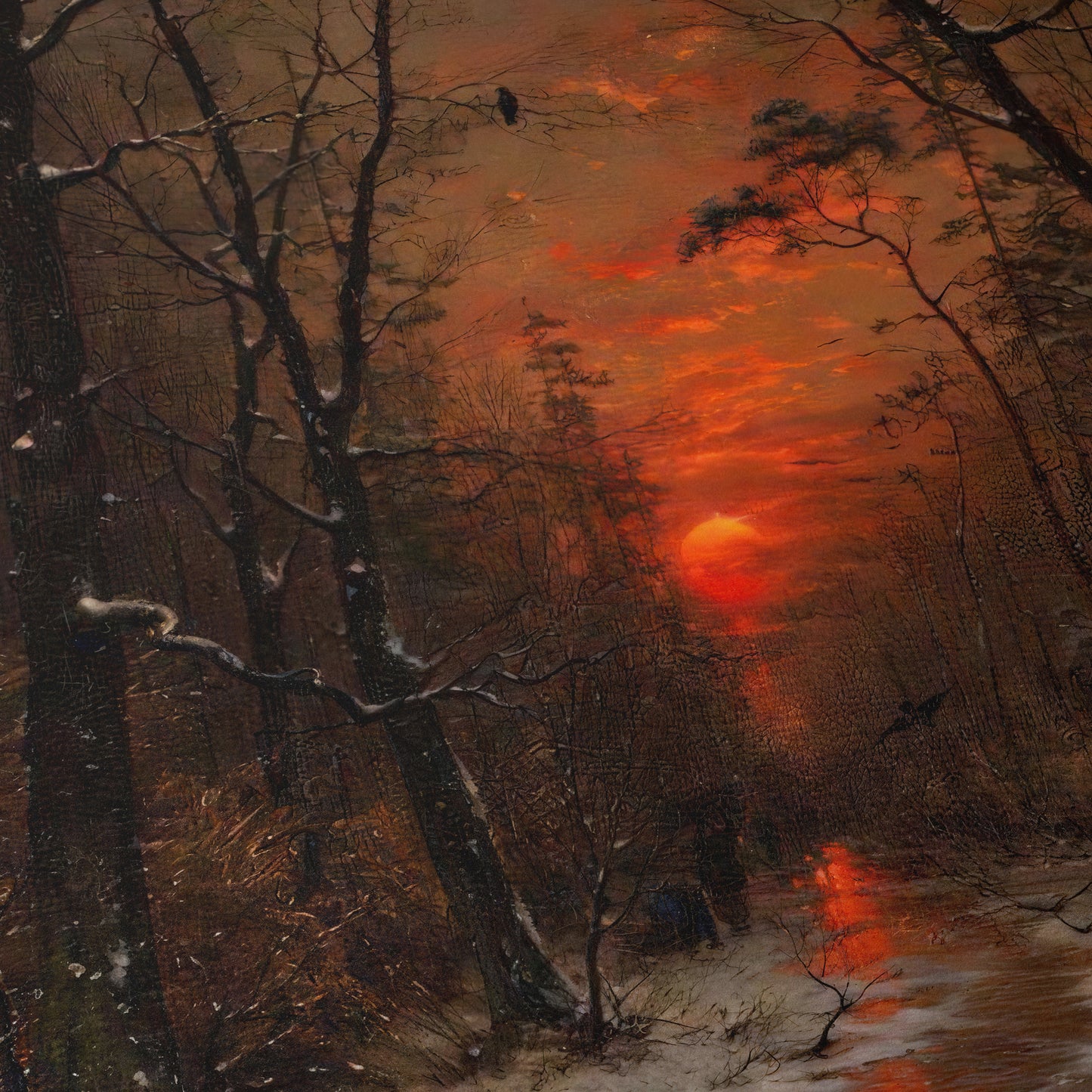 Sunset Over the Winter Forest | Heinrich Gogarten | 1881