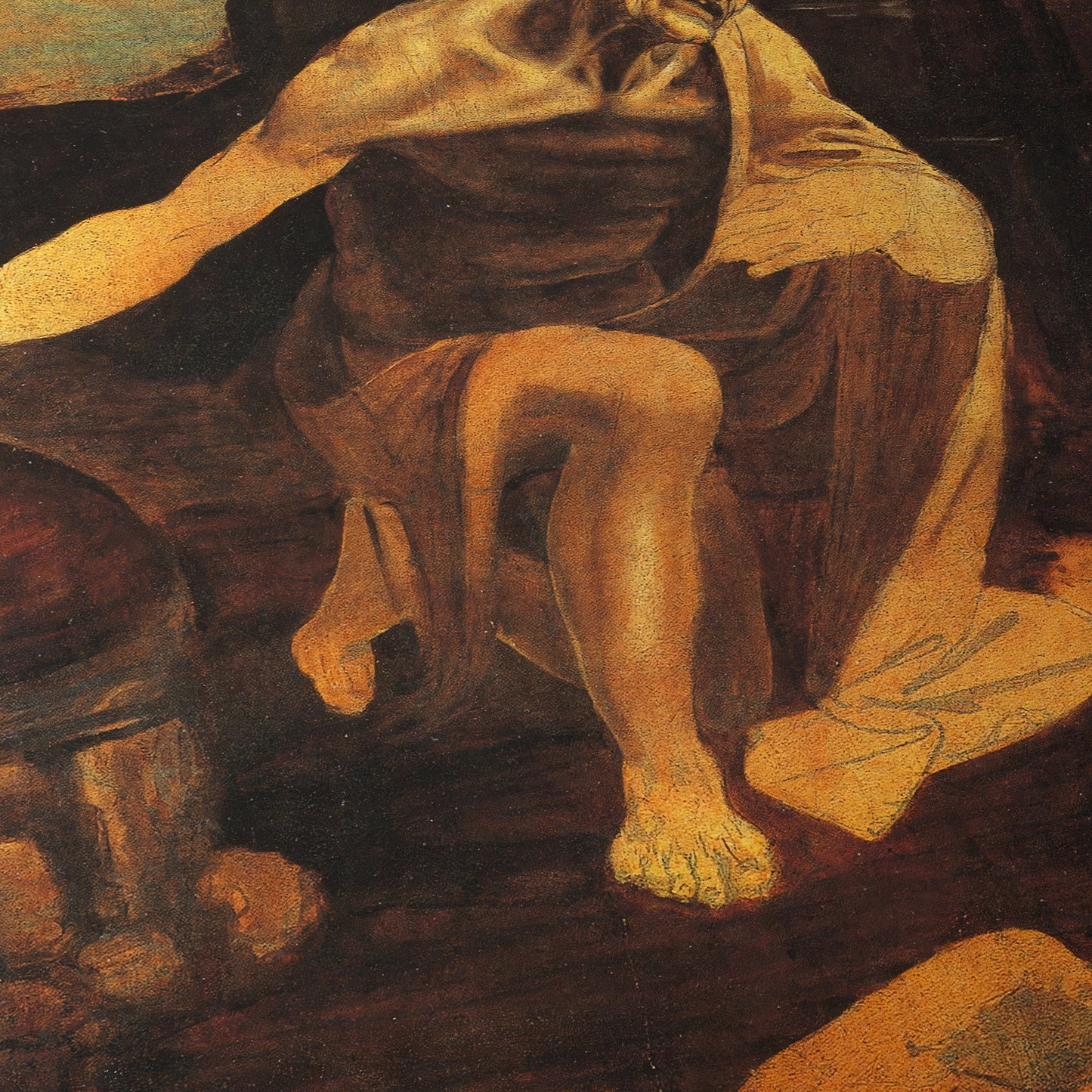 St. Jerome in the Wilderness | Leonardo da Vinci | c. 1480-90
