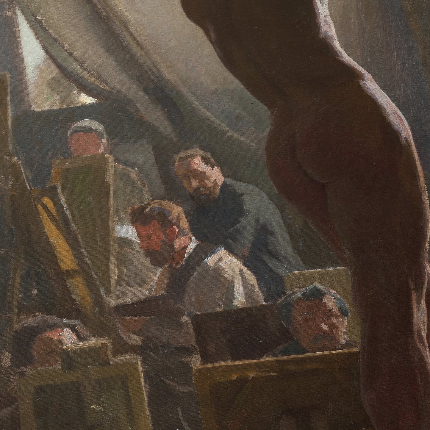 Male Nude in the Studio of Bonnat | Laurits Tuxen | 1877