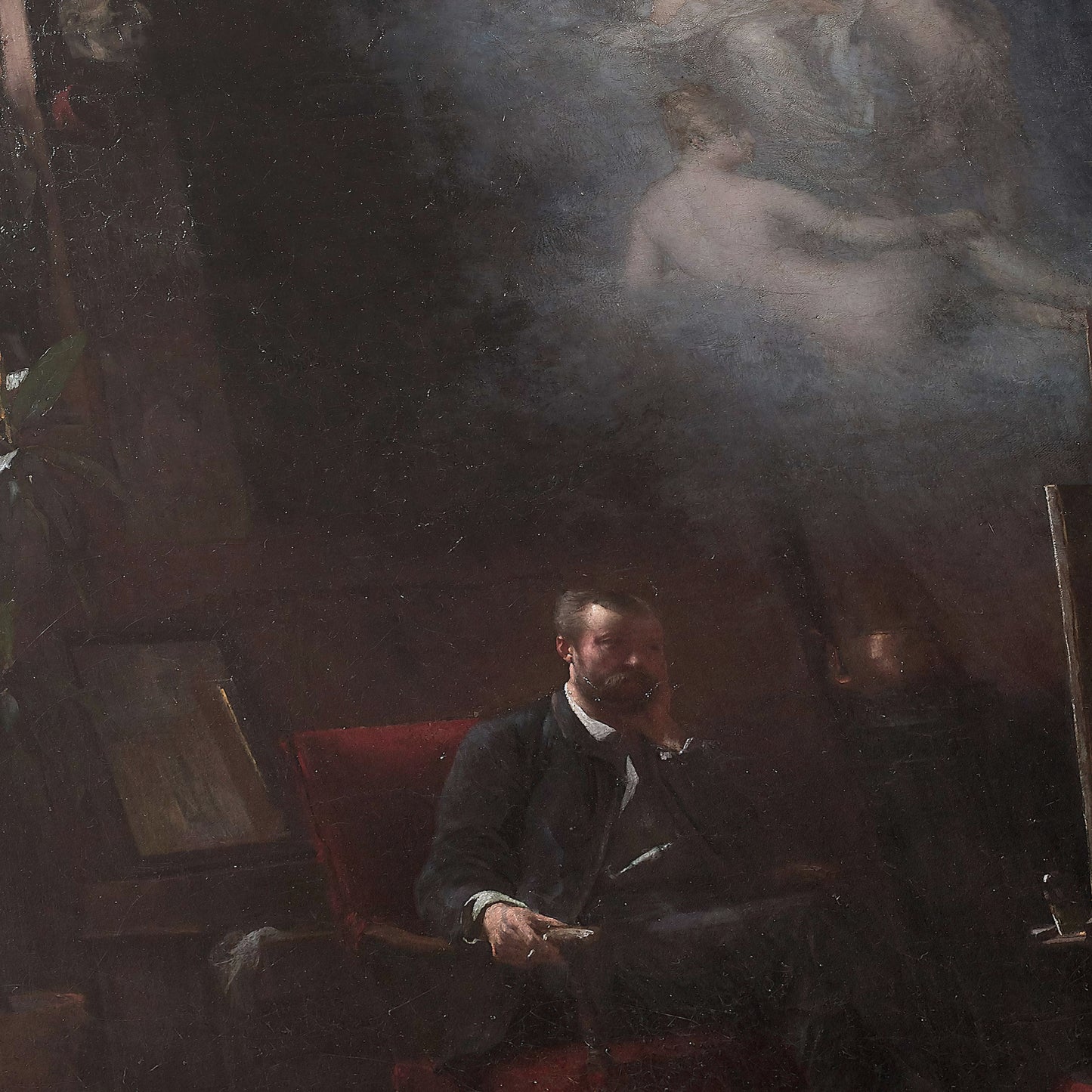 The Artist Dreaming in His Workshop | Emile Louis Foubert | 1886