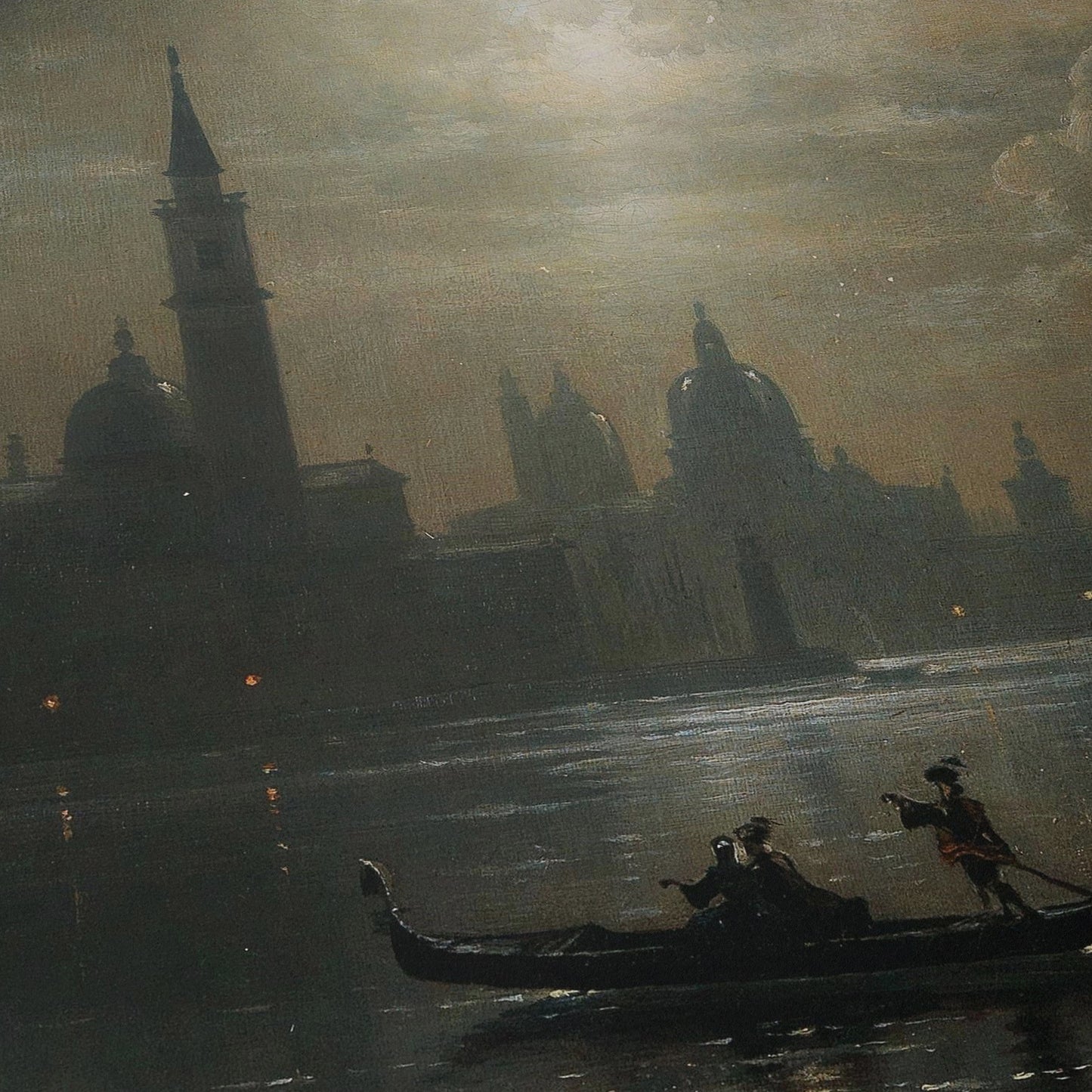 Venice, Full Moon over Santa Maria Salute | Karl Heilmayer | 19th Century